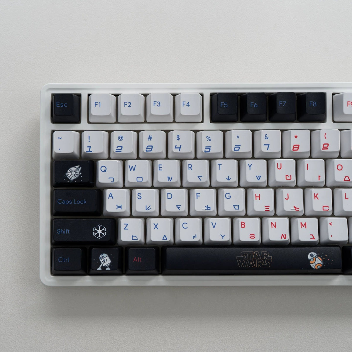 Star Wars Theme PBT Material, Science fiction movies, creative keycap designs for TV series, Mechanical Keyboard Replacement Keycap Set, suitable for 61/64/68/75/84/87/104 Key Mechanical Keyboard