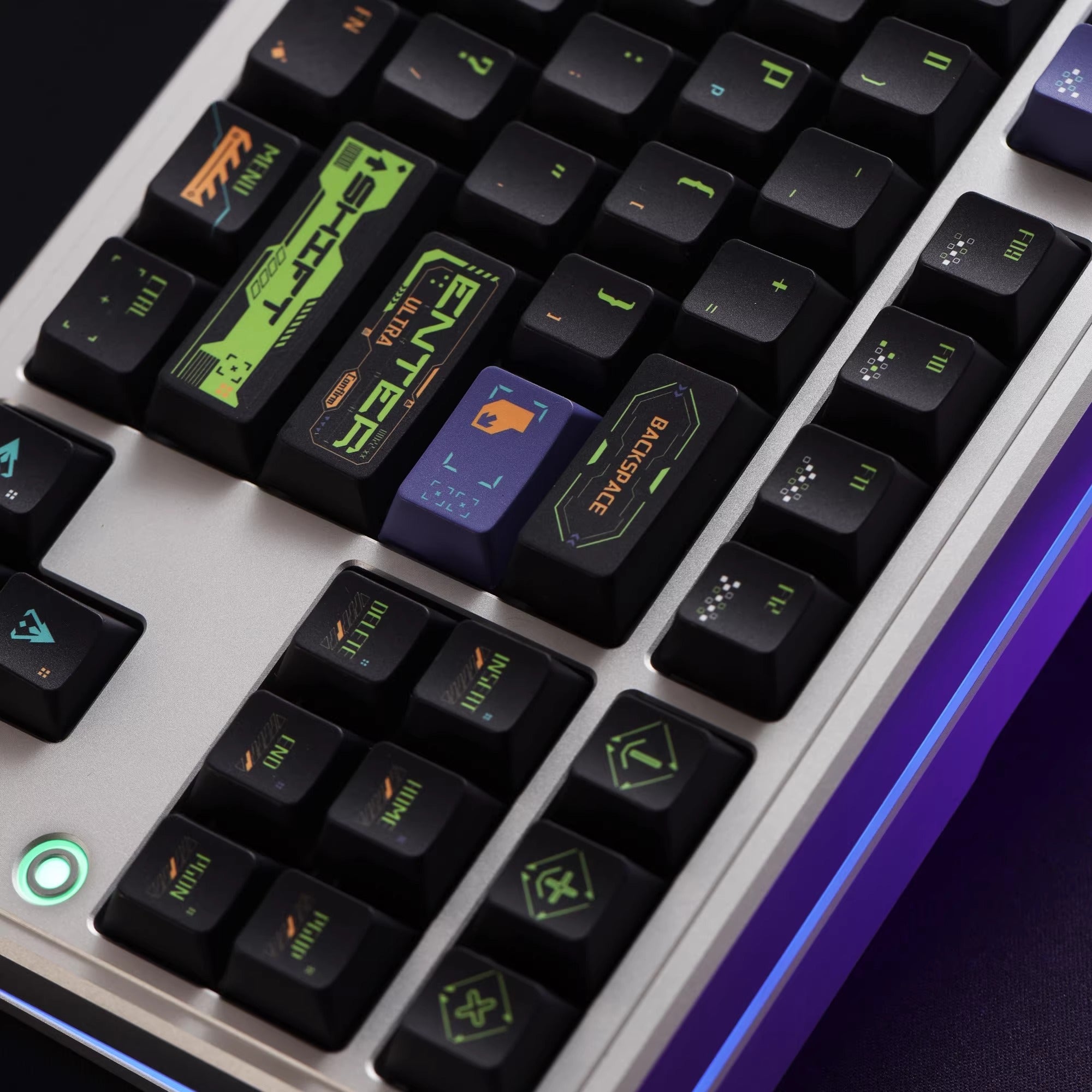 Cyberpunk Pulse Theme -137 Keys - Original High PBT Thermal Sublimation Mechanical Keyboard Custom Decorative Keycap Set