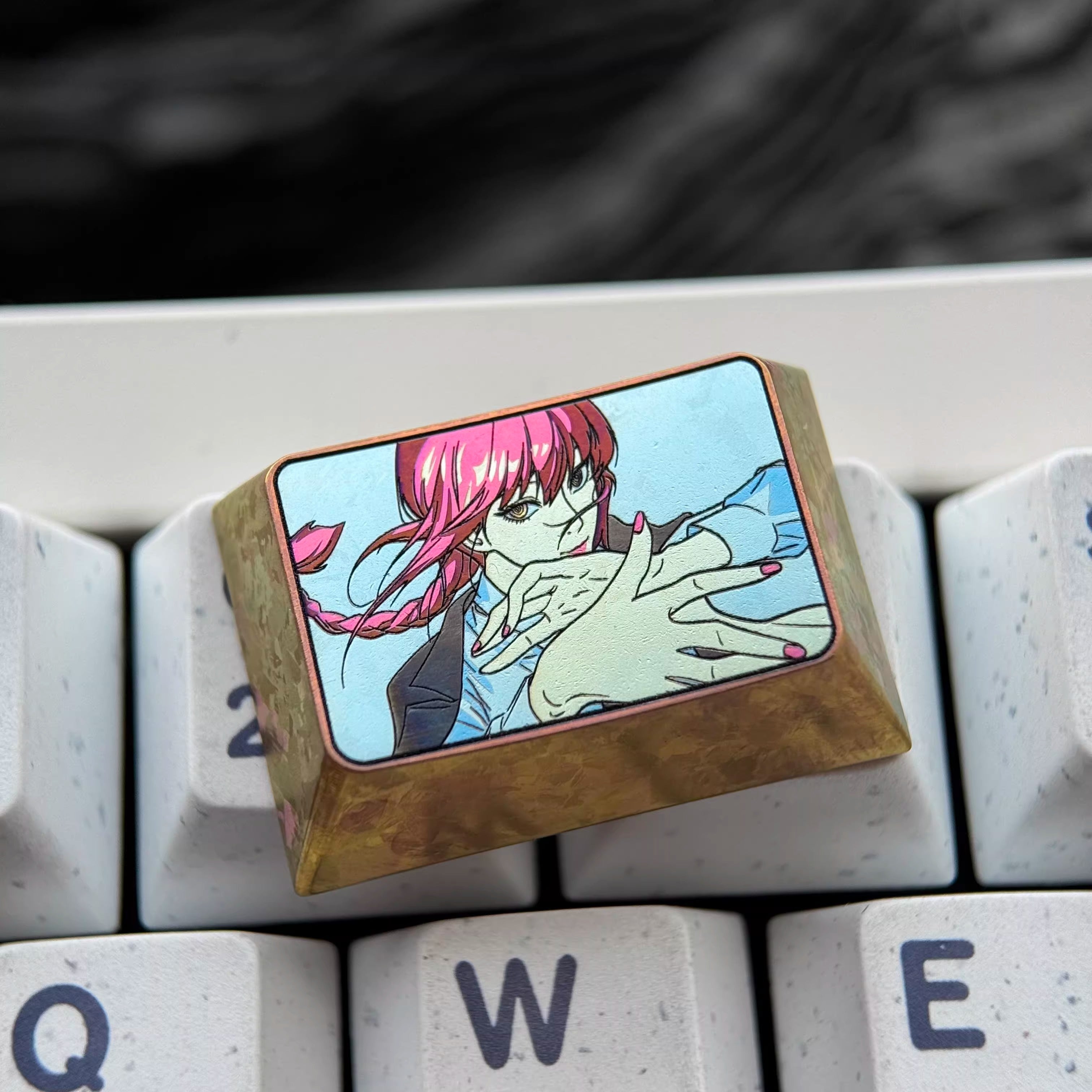 Chainsaw Man series, Makima theme, 1.5 U/1.75U titanium alloy personalized keycaps, anime and game culture creative decorative keycaps