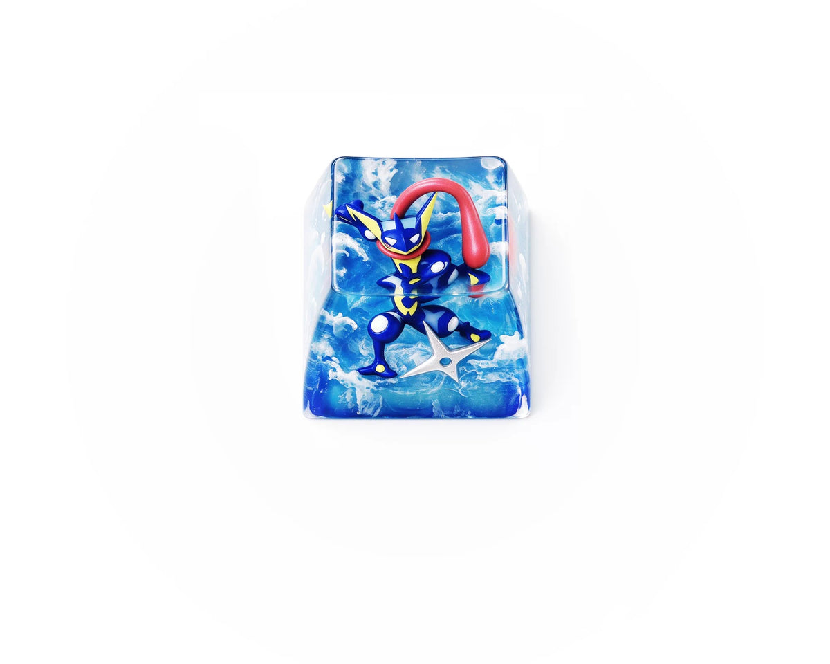 Pok é mon series/ Greninja Crystal Resin Keycaps Original Design Personalized Keycaps, Anime Game Culture Creative Keycaps Mechanical Keyboard Cartoon Decorative Keycaps