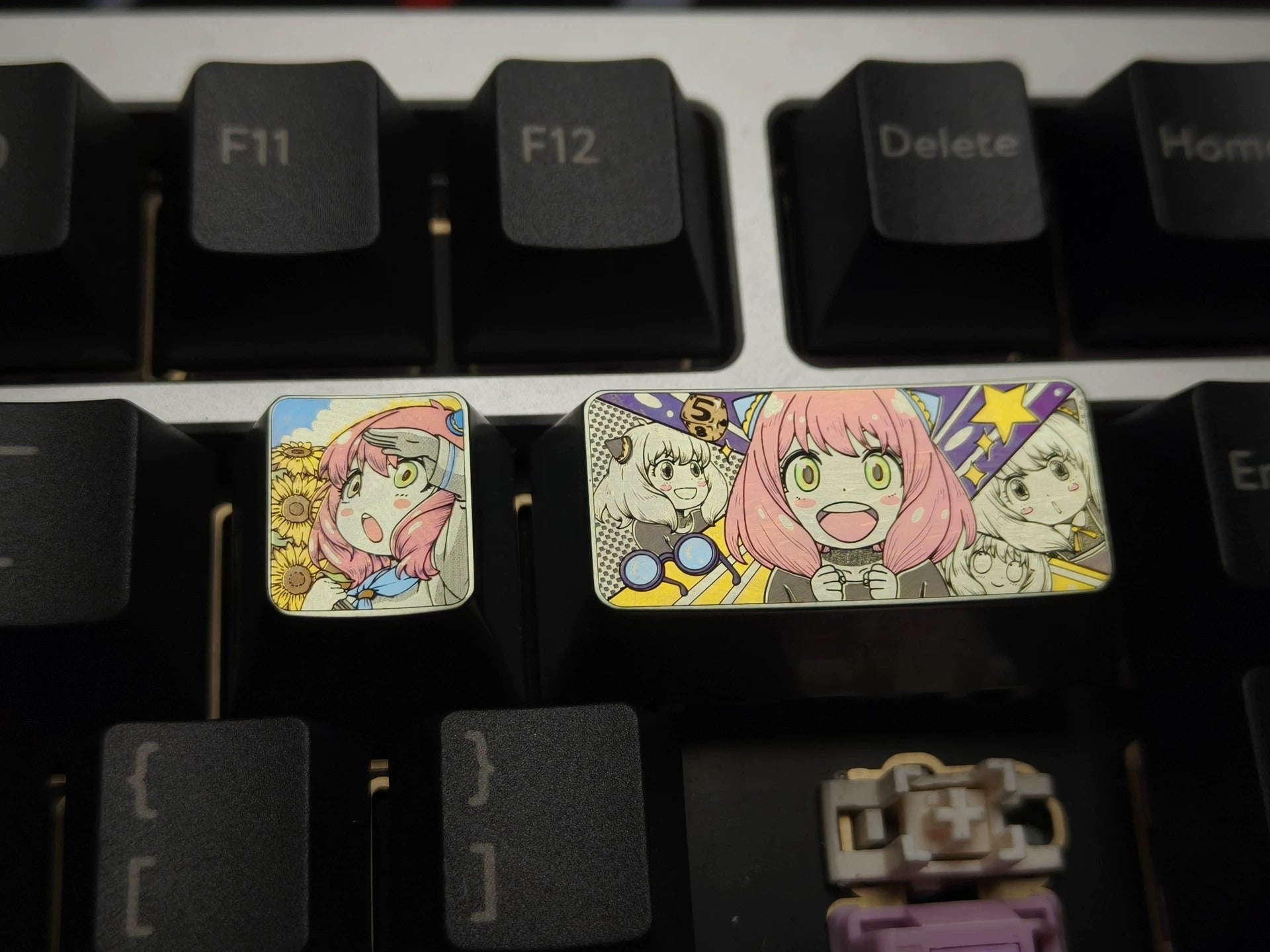 Anya Forger Theme, 2U Backspace Key Titanium Alloy Personalized Keycap, Anime Game Culture Creative Keycap, Mechanical Keyboard Decorative Keycap