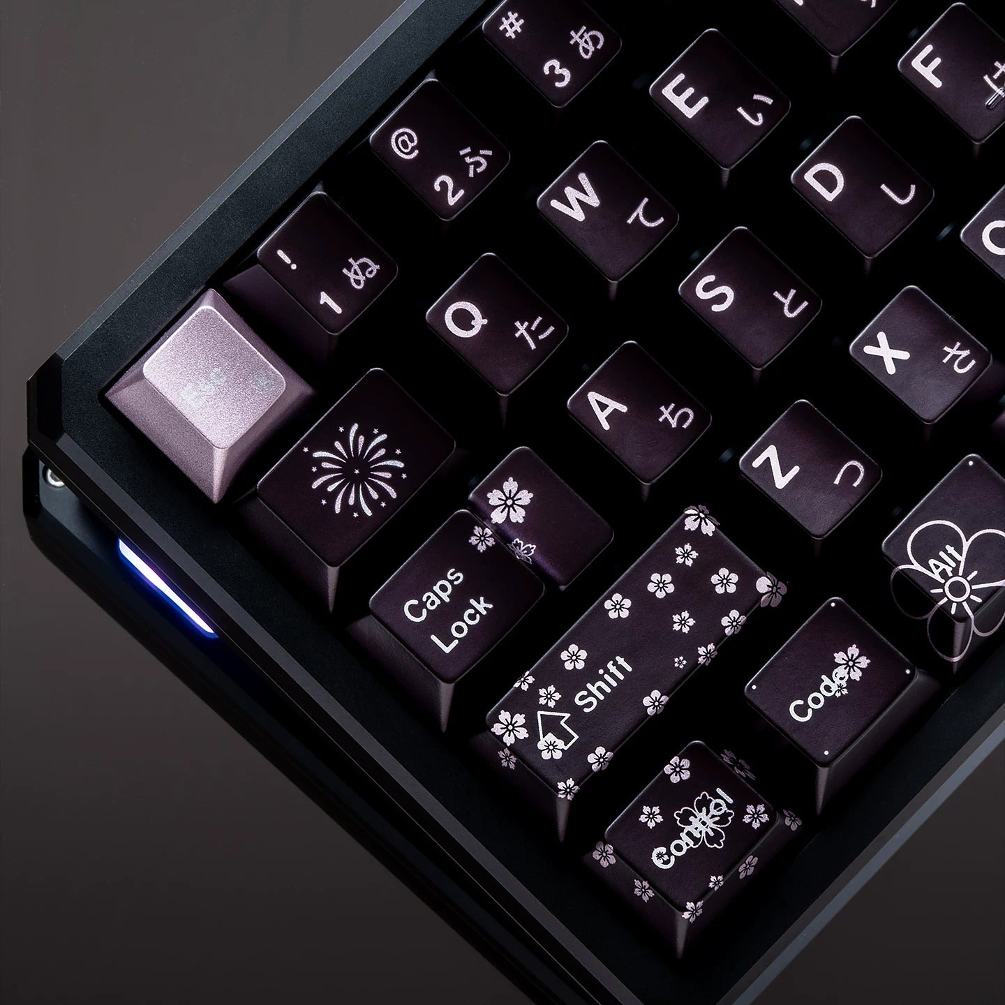 Spring and Jingming Black Theme Theme, Keycap Set PBT Metallic Texture personalized keycap set, , compatible with 61/64/68/75/84/87/104 mechanical keyboard