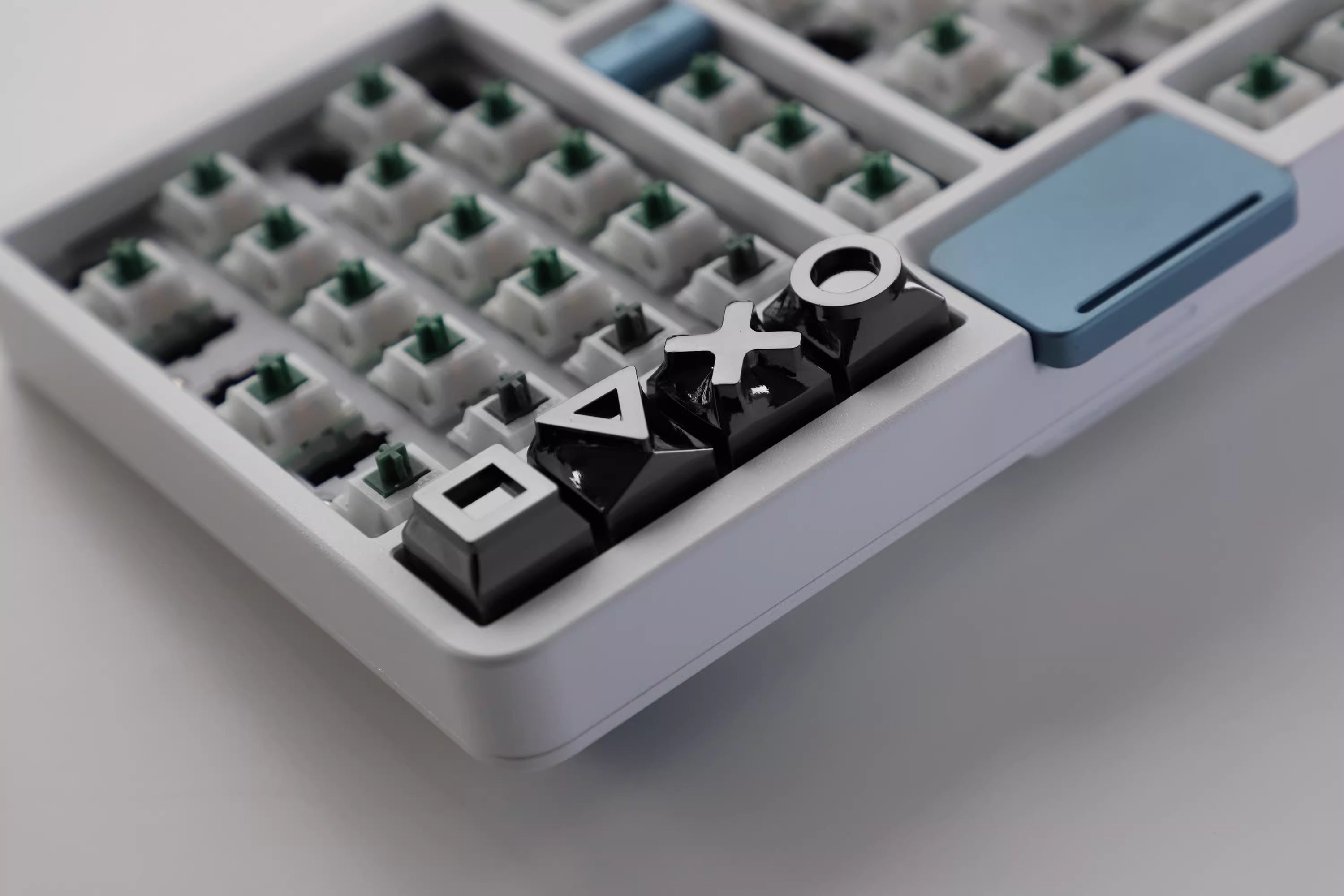 Metal keycaps, game console themed keycaps, mechanical keyboards, personalized keycaps, all metal game console keycaps, decorative keycaps