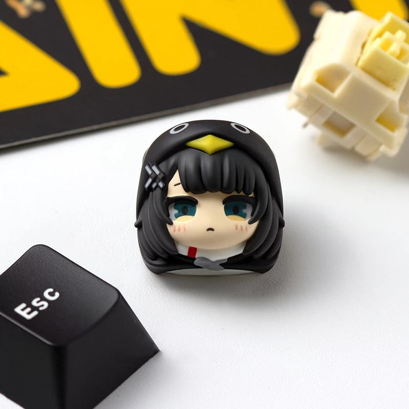 Arknights Penguin Administrator, Multi colored Resin Personalized Keycaps, Anime Game Culture Creative Mechanical Keyboard Decorative Keycaps