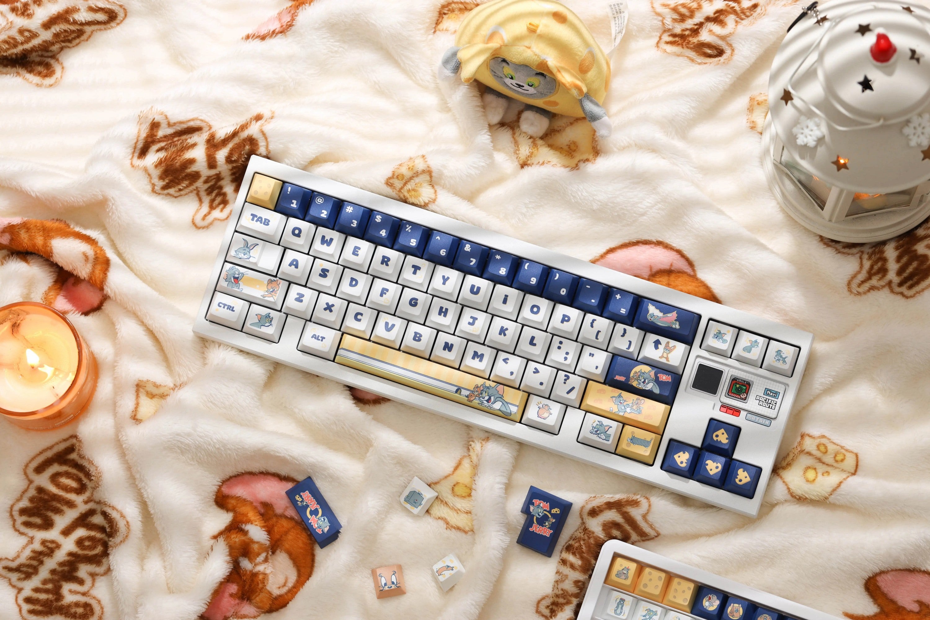 Tom and Jerry Theme Keycaps -155 Keys - Original High PBT Thermal Sublimation Decorative Keycap Set