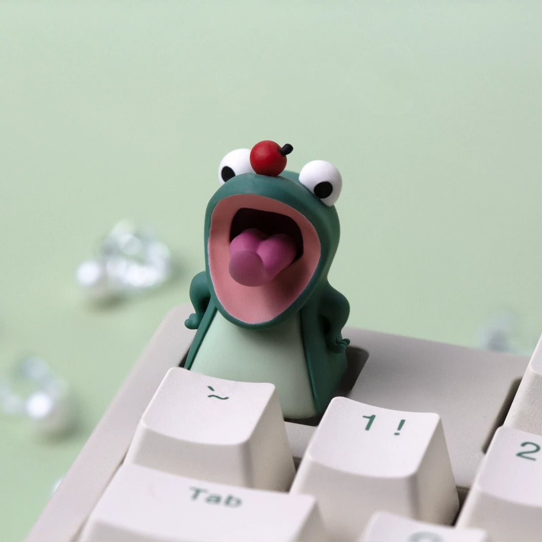 Hoppers, Cartoon lizard cute resin personalized keycaps, anime, games, movies, cultural and creative products, mechanical keyboard decorative keycaps