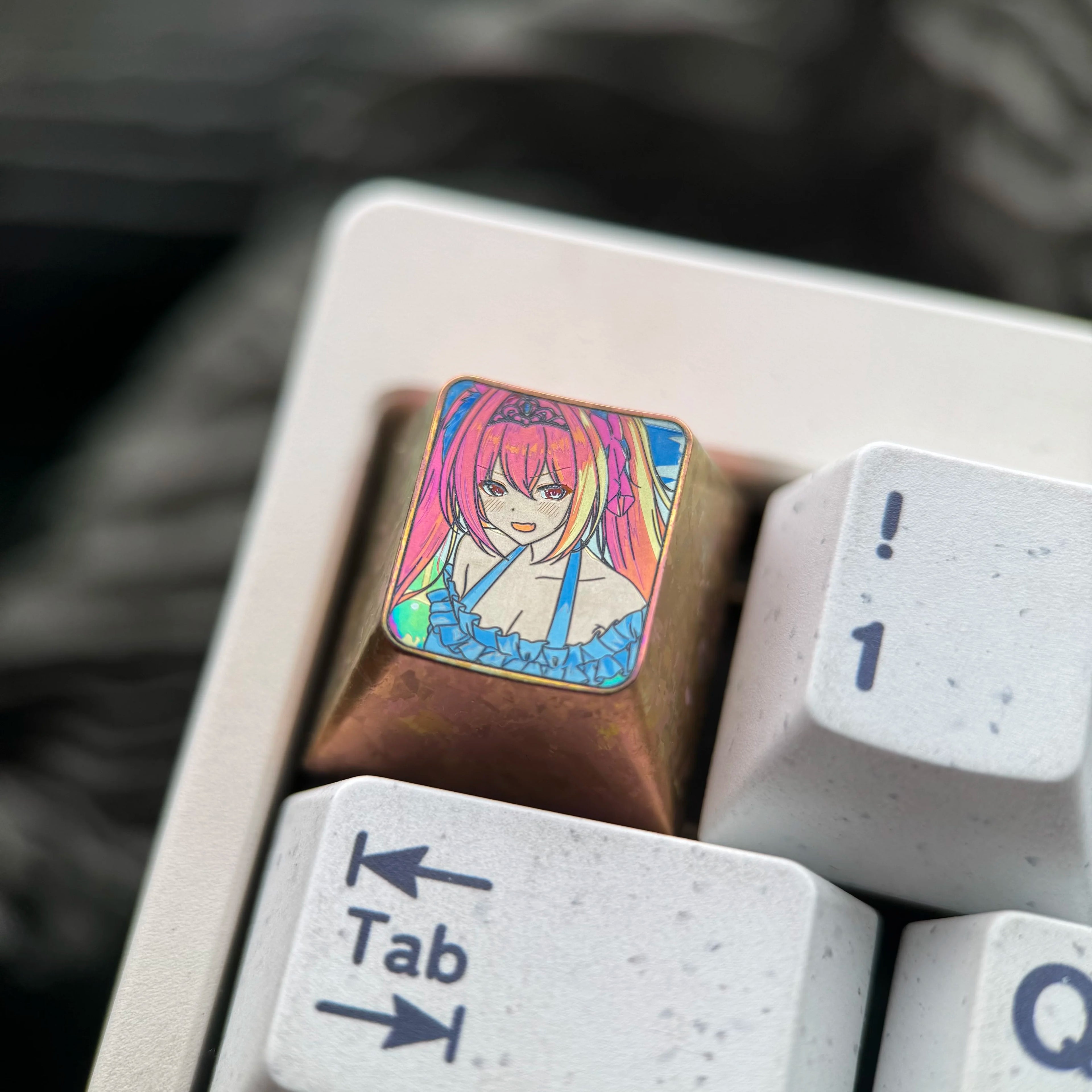 Umamusome: Pretty Derby theme, 1U titanium alloy personalized keycaps, innovative products in anime and gaming culture, mechanical keyboard decorative keycaps