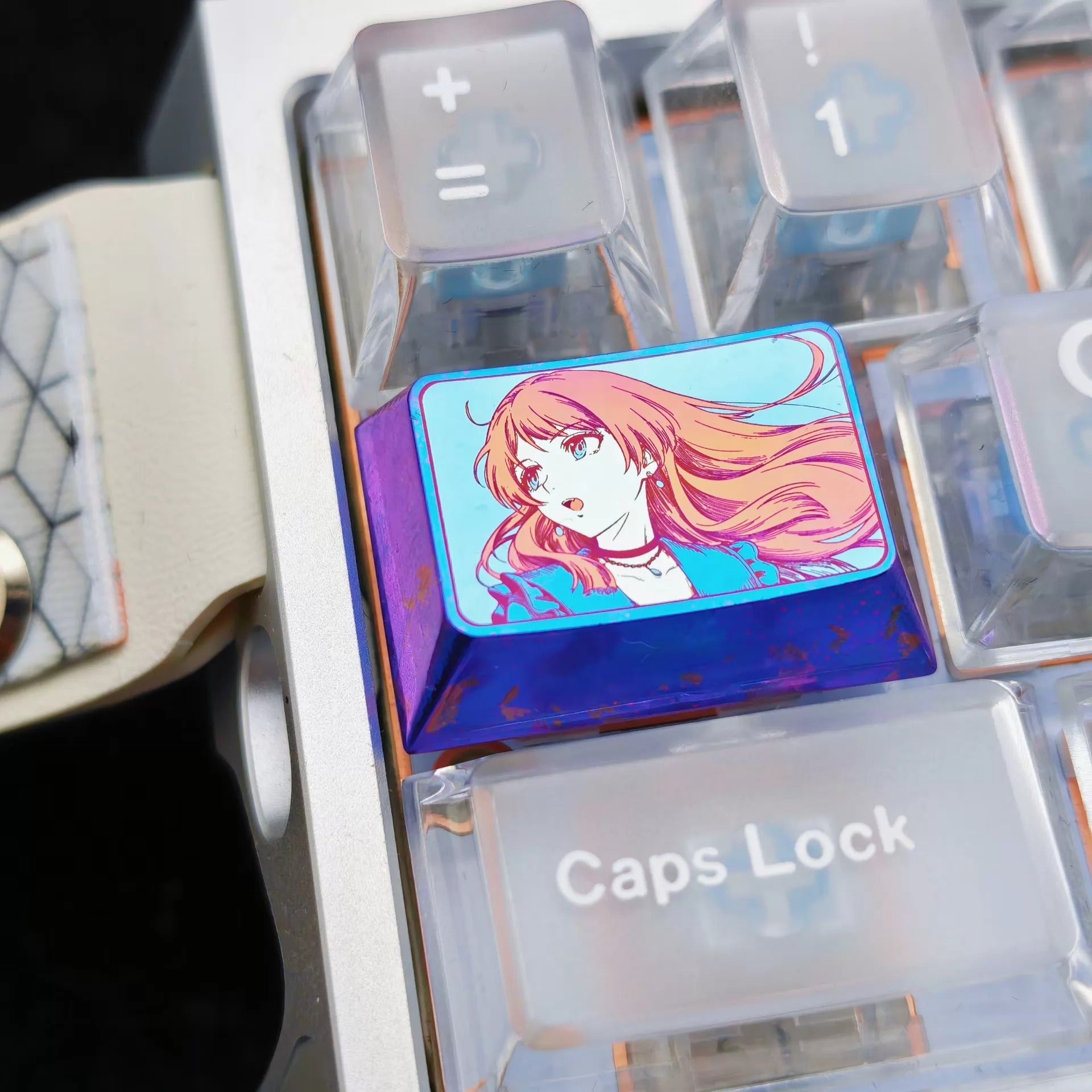 BanG Dream! , Anon Chihaya theme, 1.5U titanium alloy personalized keycaps, anime and game culture creative art keycaps, mechanical keyboard decorative keycaps