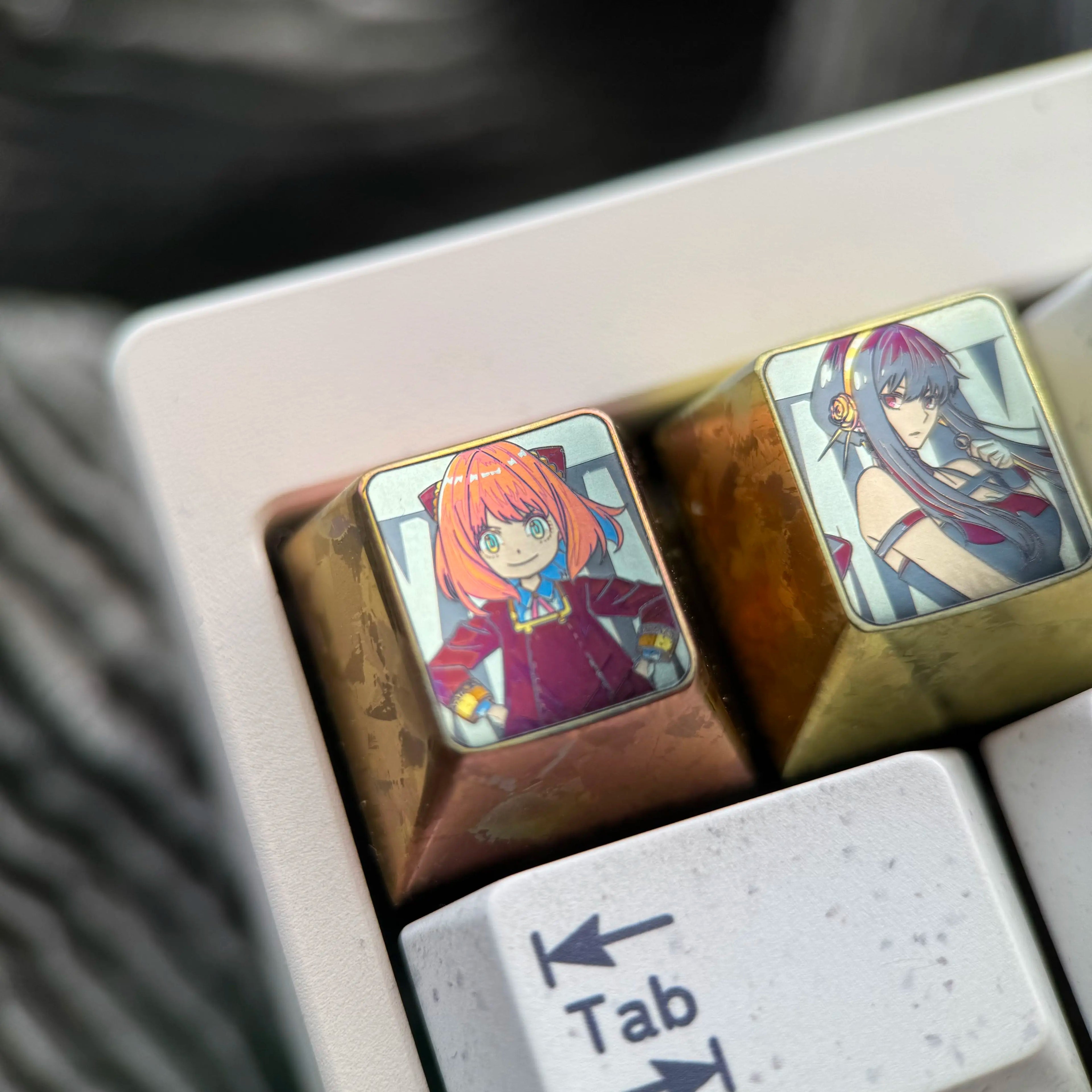 SPY × FAMILY Theme 1 U titanium alloy personalized keycaps, anime and game cultural creative keycaps, mechanical keyboard decorative keycaps