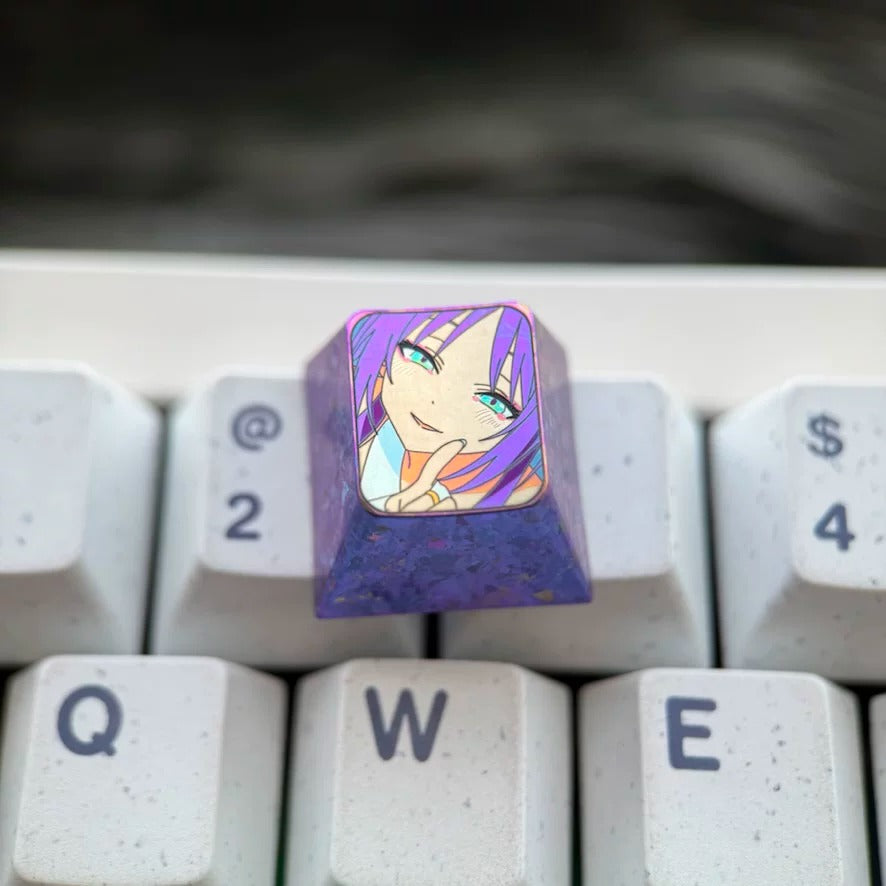 Cosmic Princess Kaguya! Theme design, 1U titanium alloy personalized keycaps, science fiction, music, fantasy mechanical keyboard decorative keycaps.