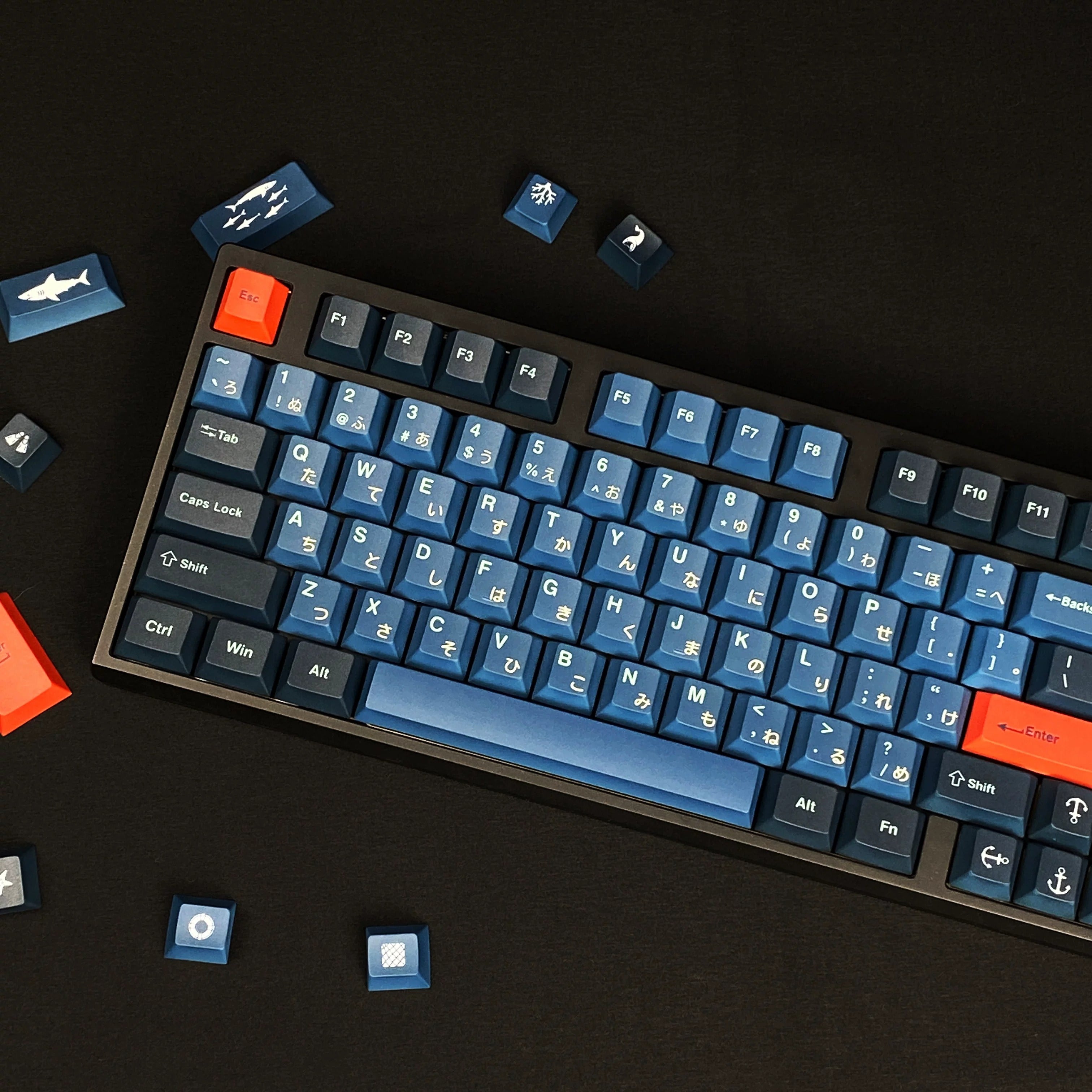 De profundis theme, PBT material personalized keycap set, movie anime and games cultural creative decoration keycap set, compatible with 61/64/68/75/84/87/104 mechanical keyboard