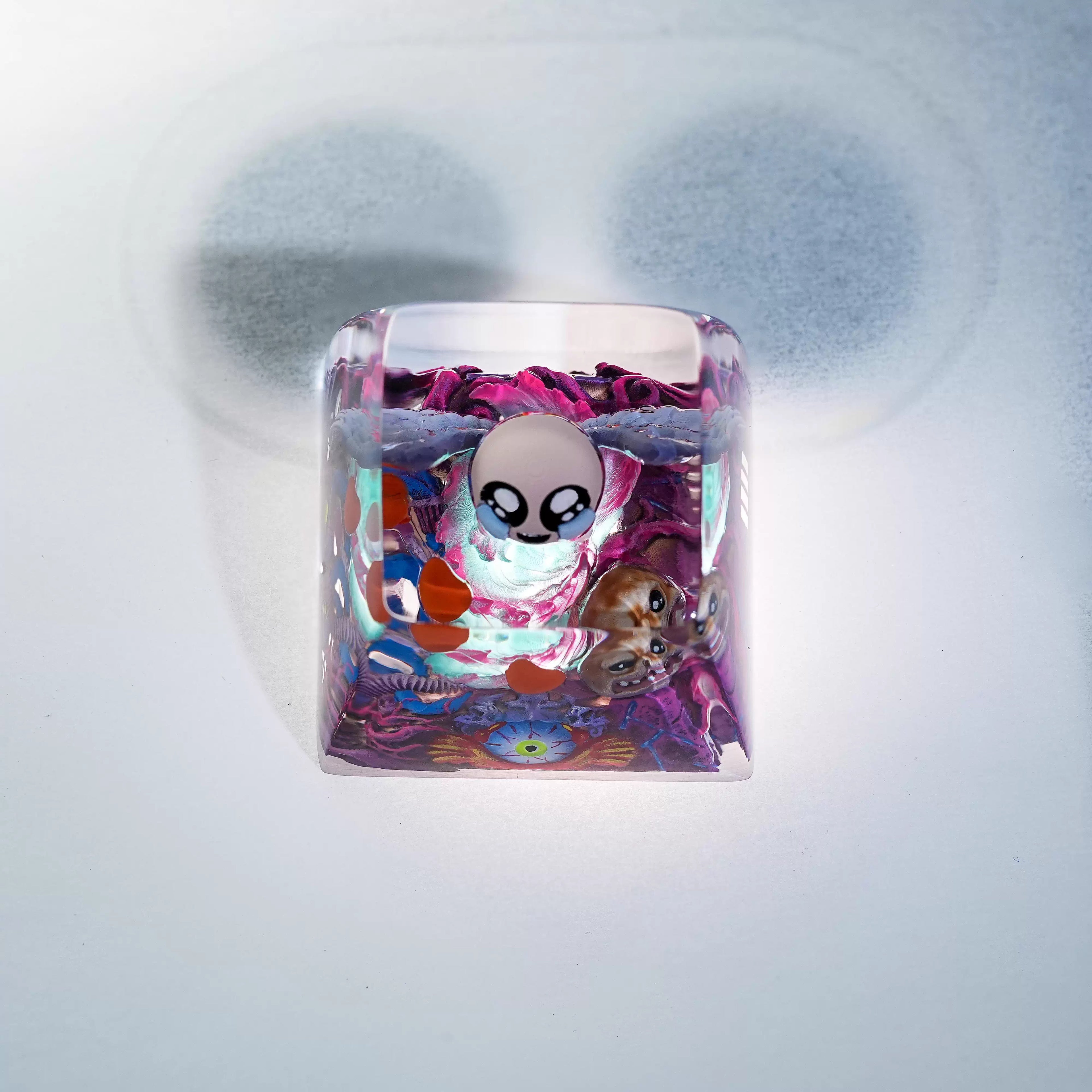 The Binding of Isaac Theme, 1U Crystal Resin Personalized Keycaps, Anime Game Peripheral Mechanical Keyboard Decorative Keycaps