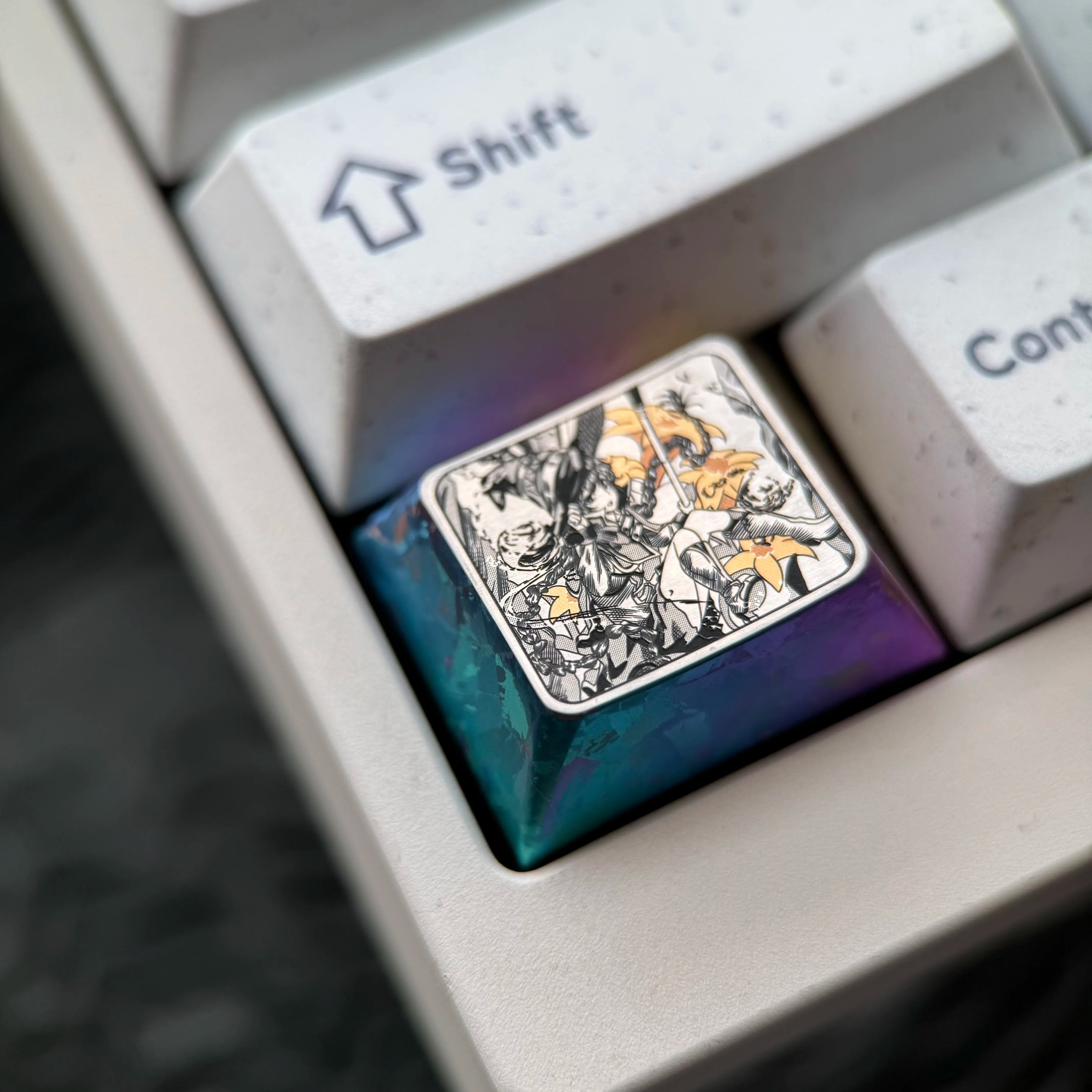 Mushoku Tensei: Jobless Reincarnation, Roxy1.25U precision titanium alloy, anime, game, novel, metal personalized keycaps