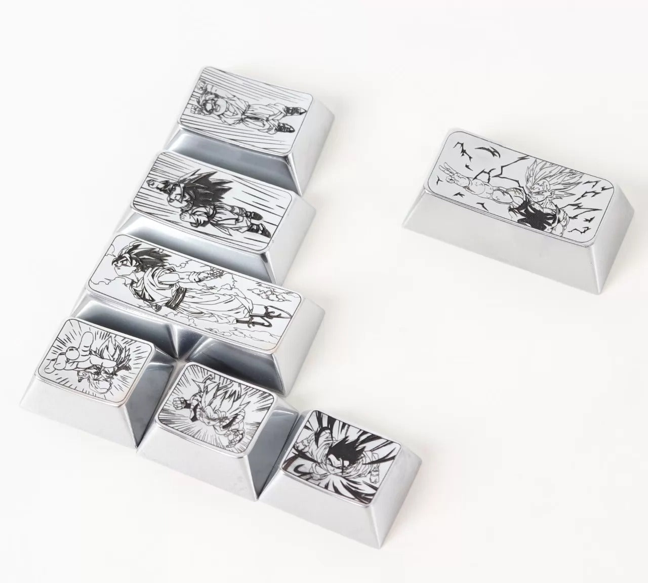 Dragon Ball Theme, Metal Personalized Keycaps, Large Key Combination, Anime Game Mechanical Keyboard Decorative Keycaps