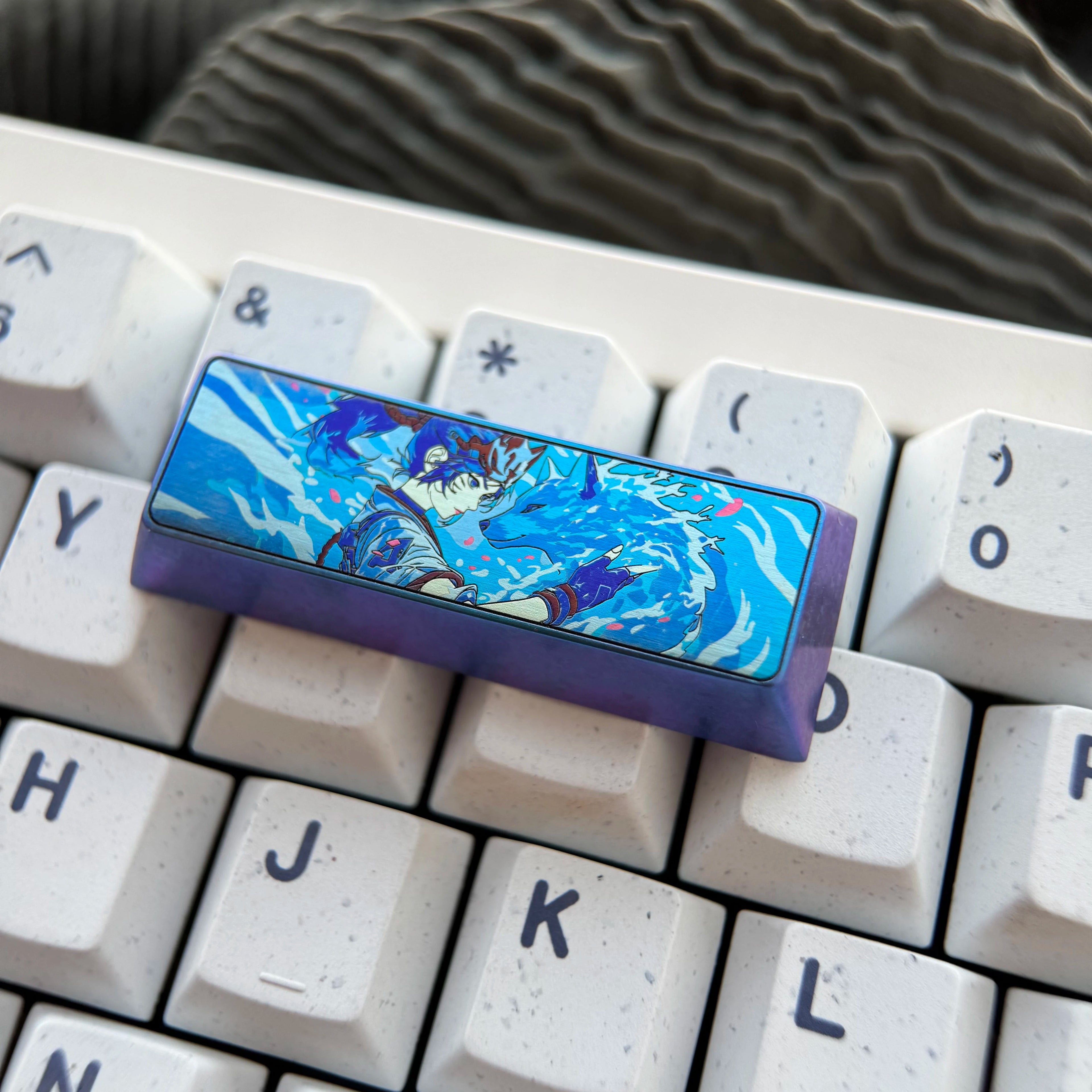 Overwatch 2, Kiriko, 2.25U/2.75U titanium alloy personalized keycaps, anime and game culture creative metal carving decorative keycaps