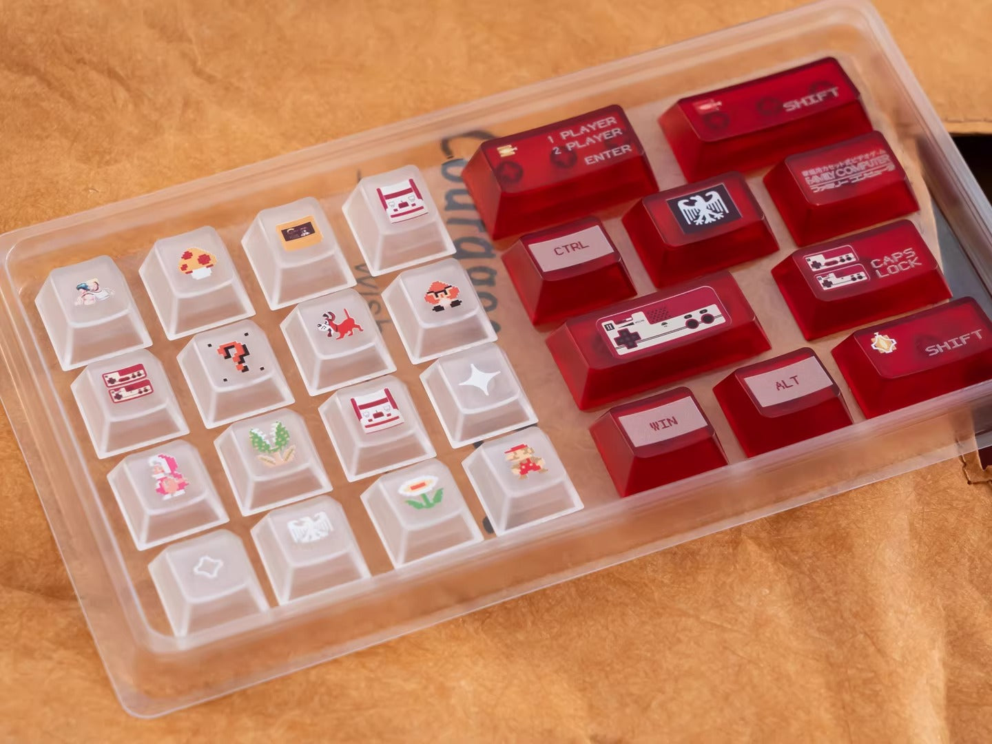 Family Computer, Nintendo Entertainment System theme, customized keycap set with PBT+PC sublimation technology, FC keycap set