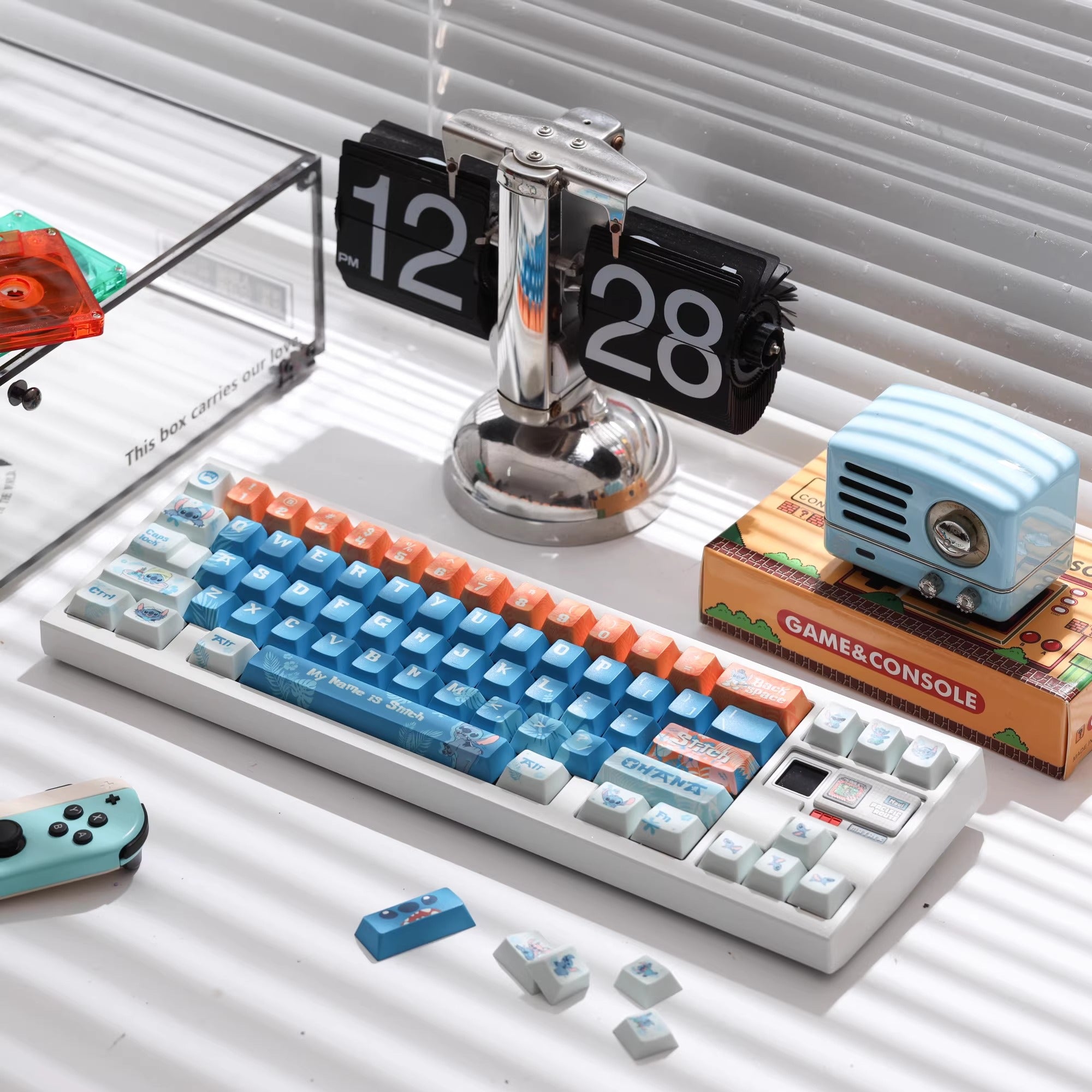 Lilo&Stitch theme, Stitch PBT material, sublimation, Personalized keycap set, original factory height mechanical keyboard decorative keycap set
