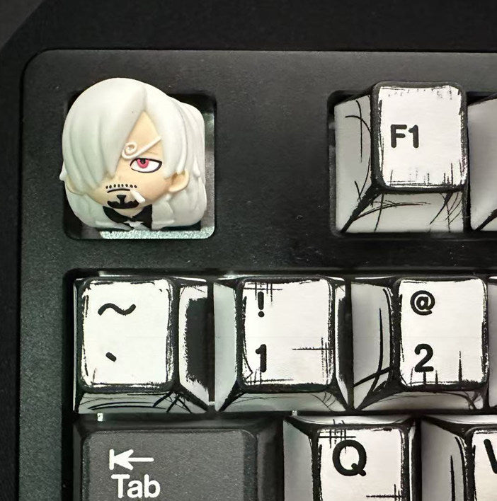 One Piece, Nika form, Luffy, Roronoa Zoro,Sanji, Joba hat, multi colored resin molded personalized keycap, decorative handmade craftsman keycap