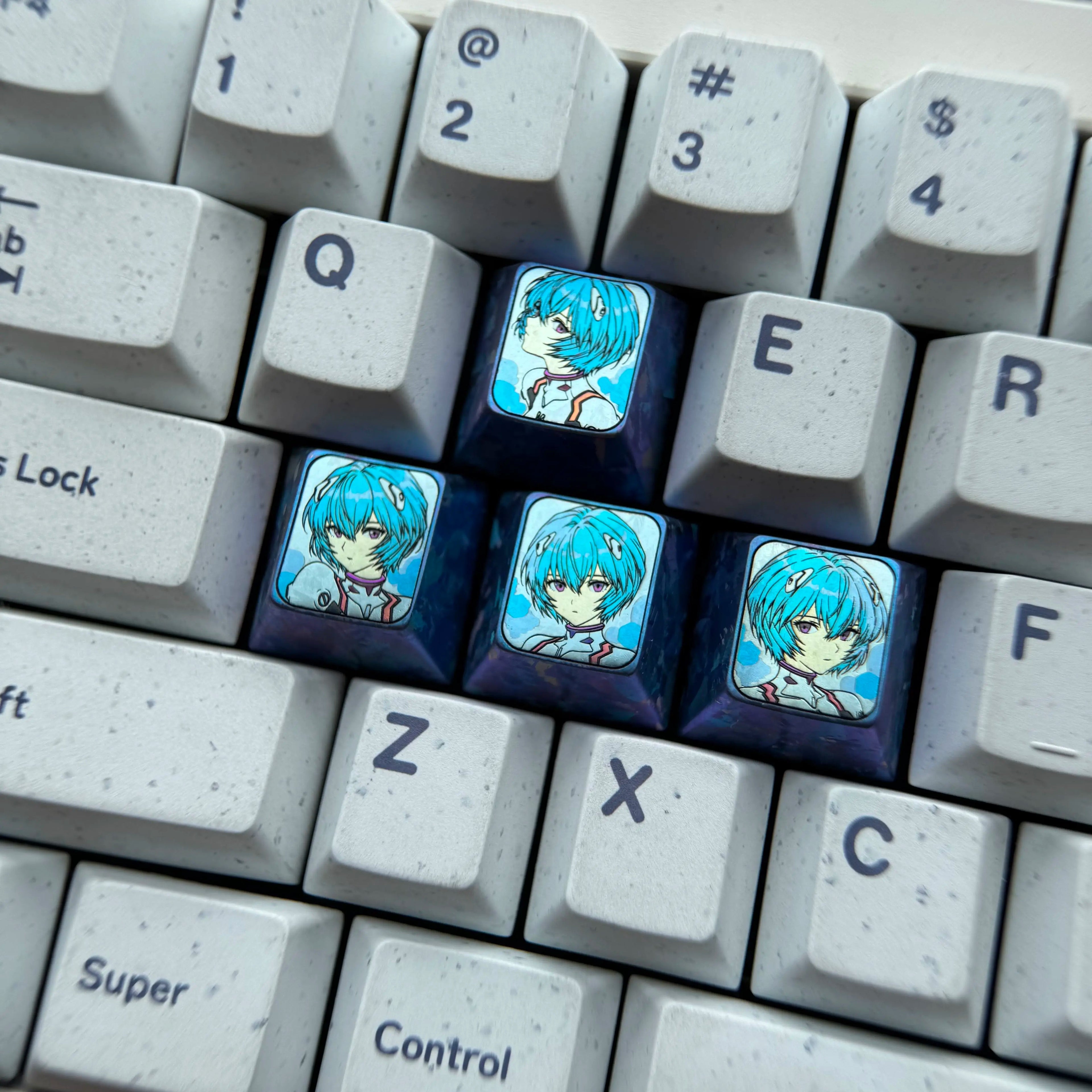 Anime, game, cartoon, WASD/directional key titanium alloy set personalized keycaps, collection, anime and game decorative art keycap combination customized metal set