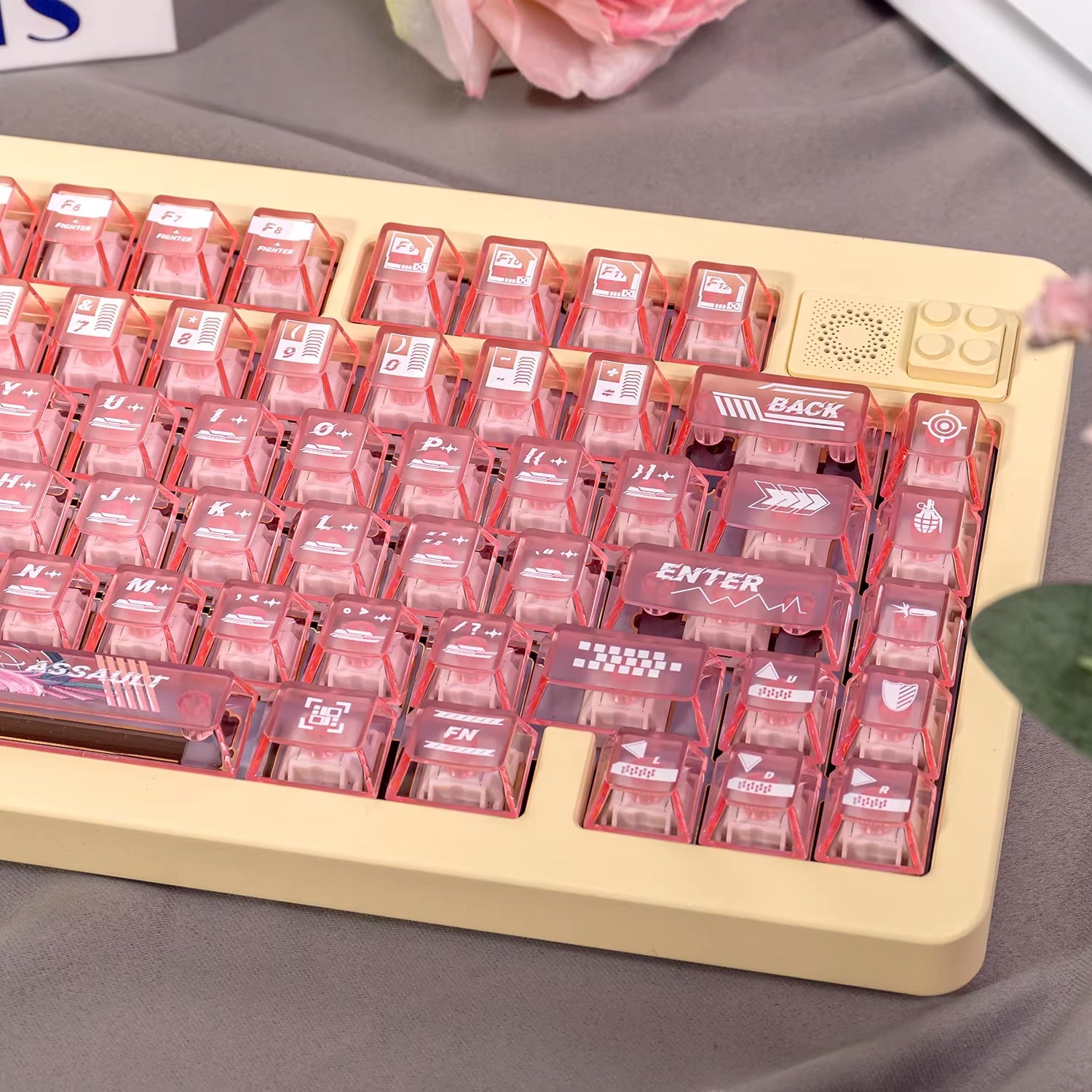 Air Force Assault keyboard keycap set, PC material sublimation technology, anime and game mechanical keyboard decoration keycap set