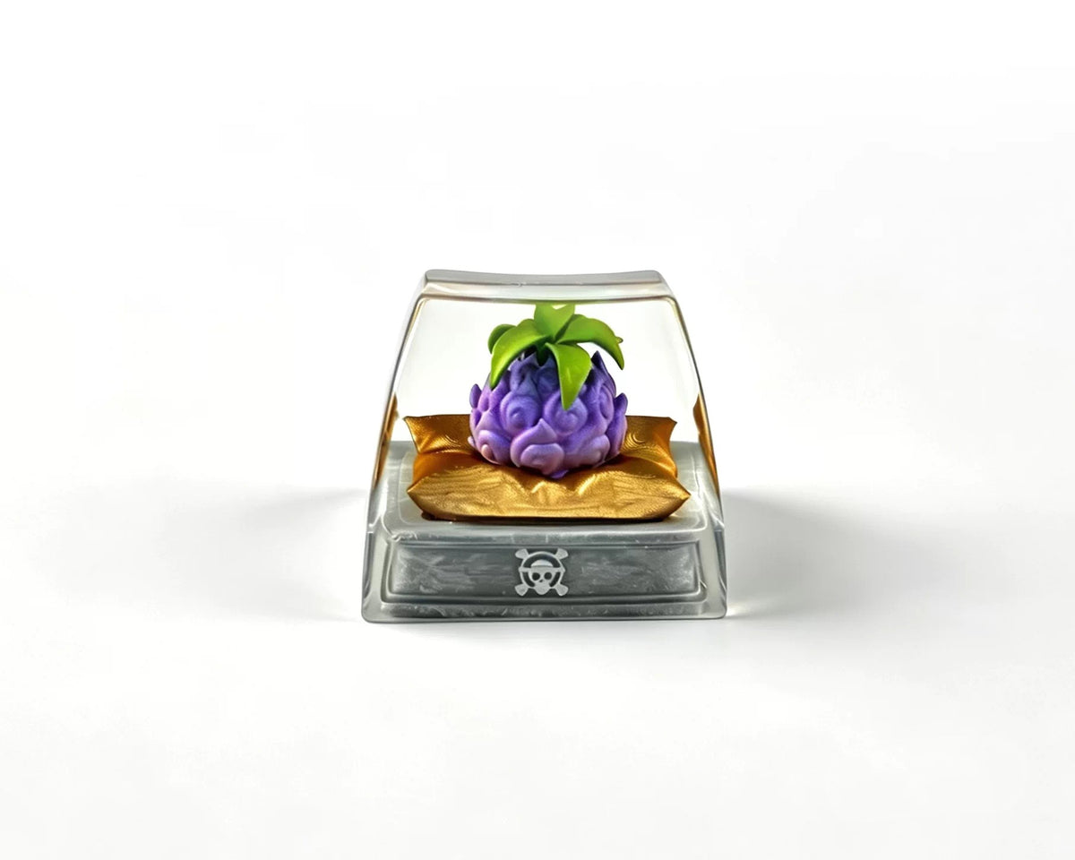 One Piece series, Devil Fruit/Akuma no Mi theme coating and sealing design, Crystal Resin Personalized Keycaps, Anime Game Culture Creative Resin Keycaps, Mechanical Keyboard Art Decorative Keycaps