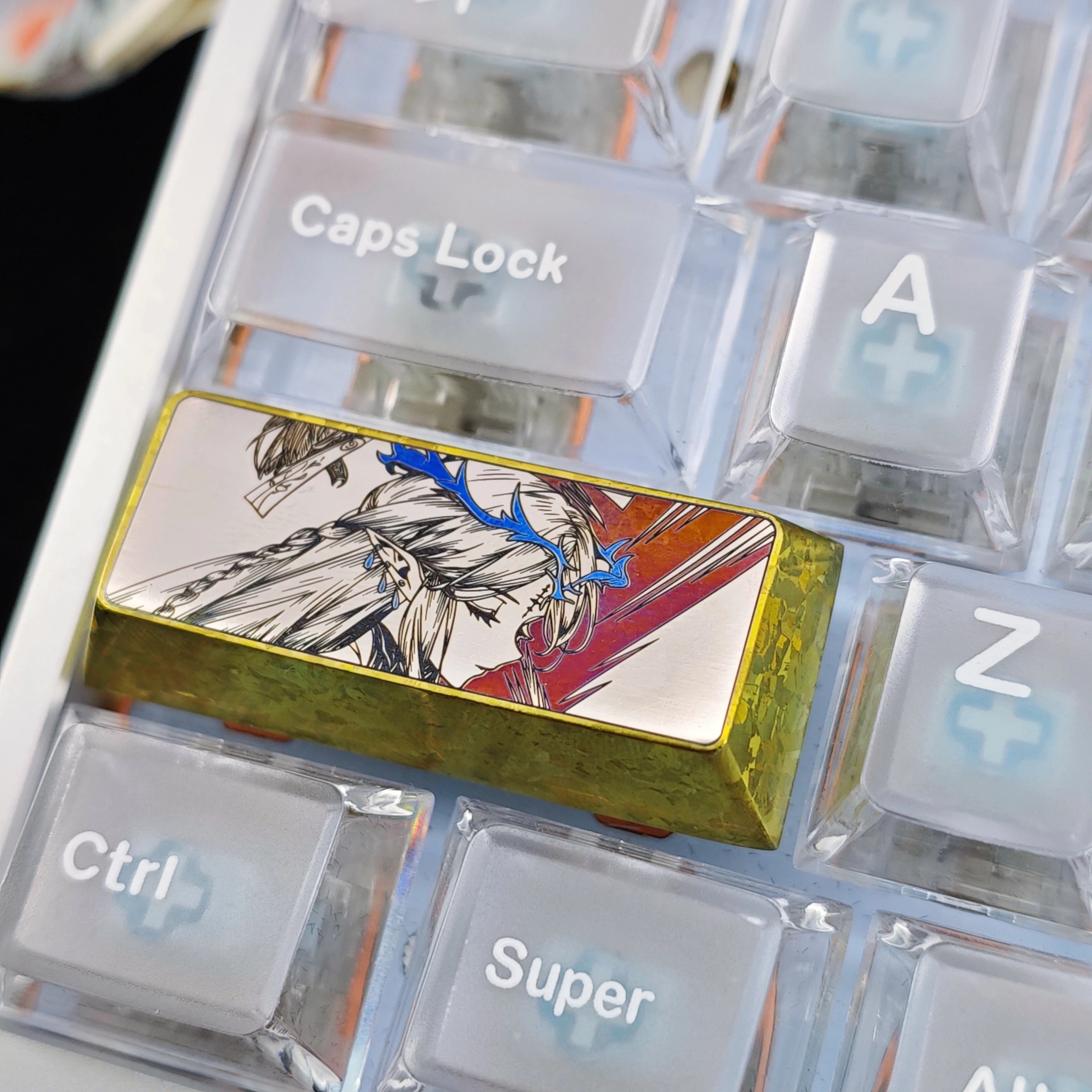 Precision black and white lines 2.25U enter key/left shift collection, titanium alloy personalized keycaps, anime game culture creative mechanical keyboard decorative keycaps