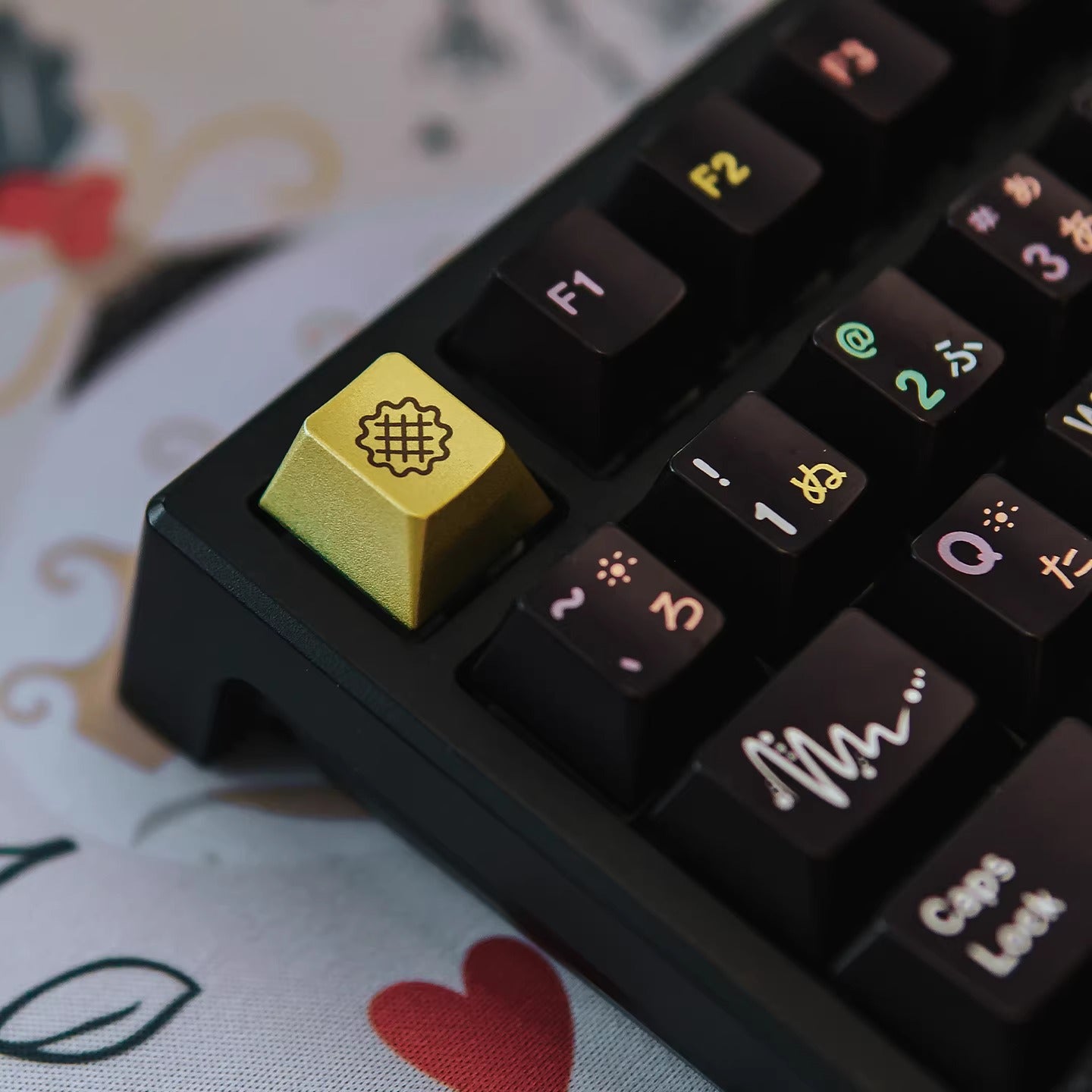 Afternoon Tea Series Keyboard Keycap Set, PBT Material Metallic Paint Texture, Mechanical Keyboard Decorative Keycap Set
