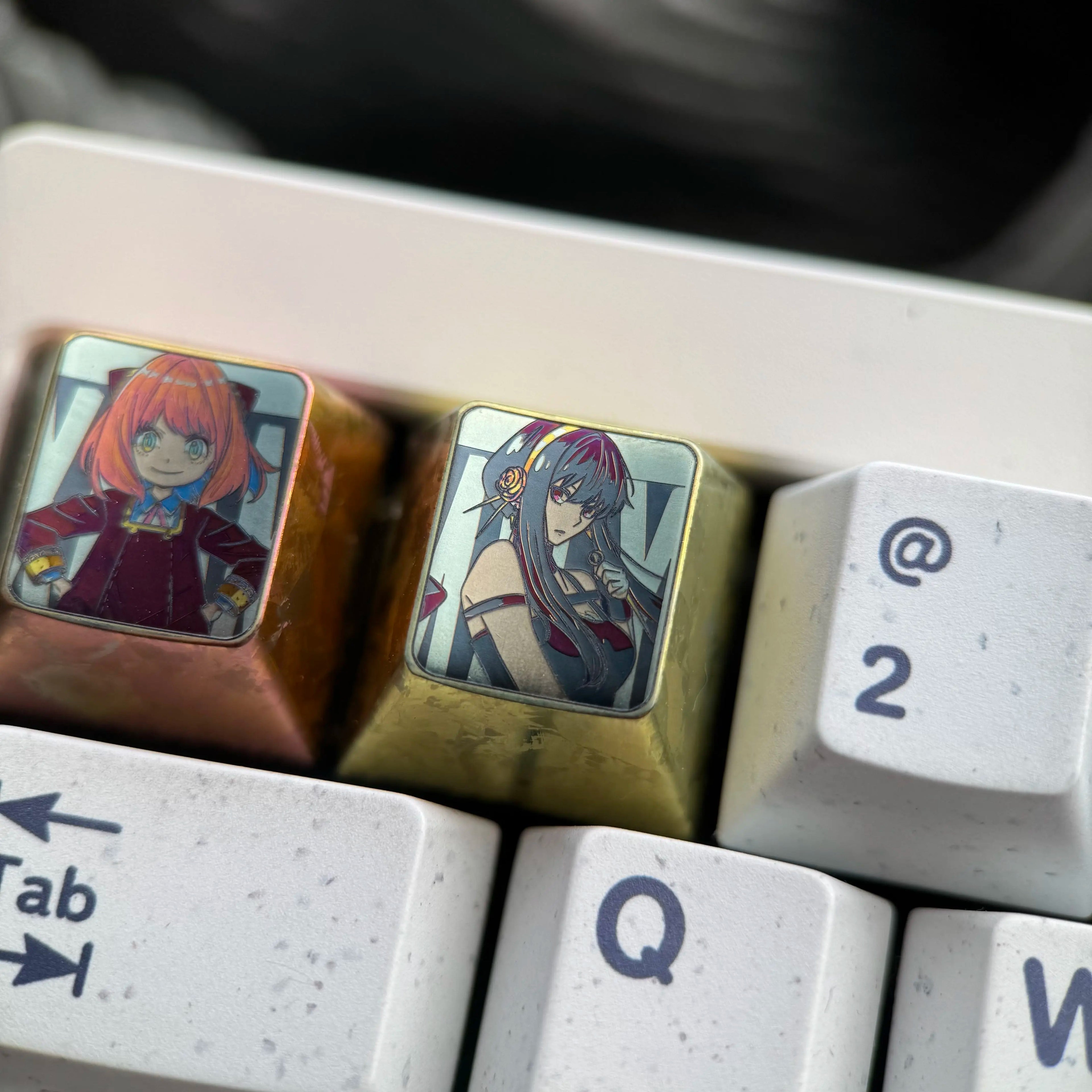 SPY × FAMILY Theme 1 U titanium alloy personalized keycaps, anime and game cultural creative keycaps, mechanical keyboard decorative keycaps