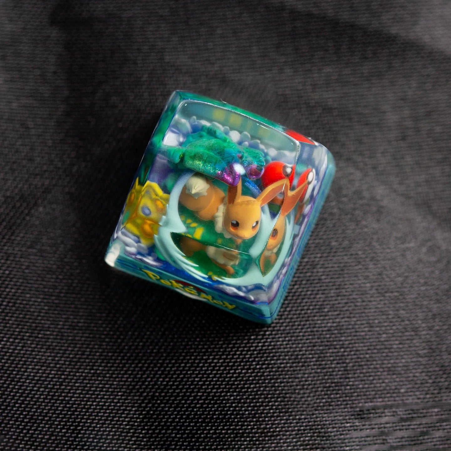 Pok é mon themed crystal dropper personalized keycaps, anime creative culture peripheral mechanical keyboard decorative keycaps