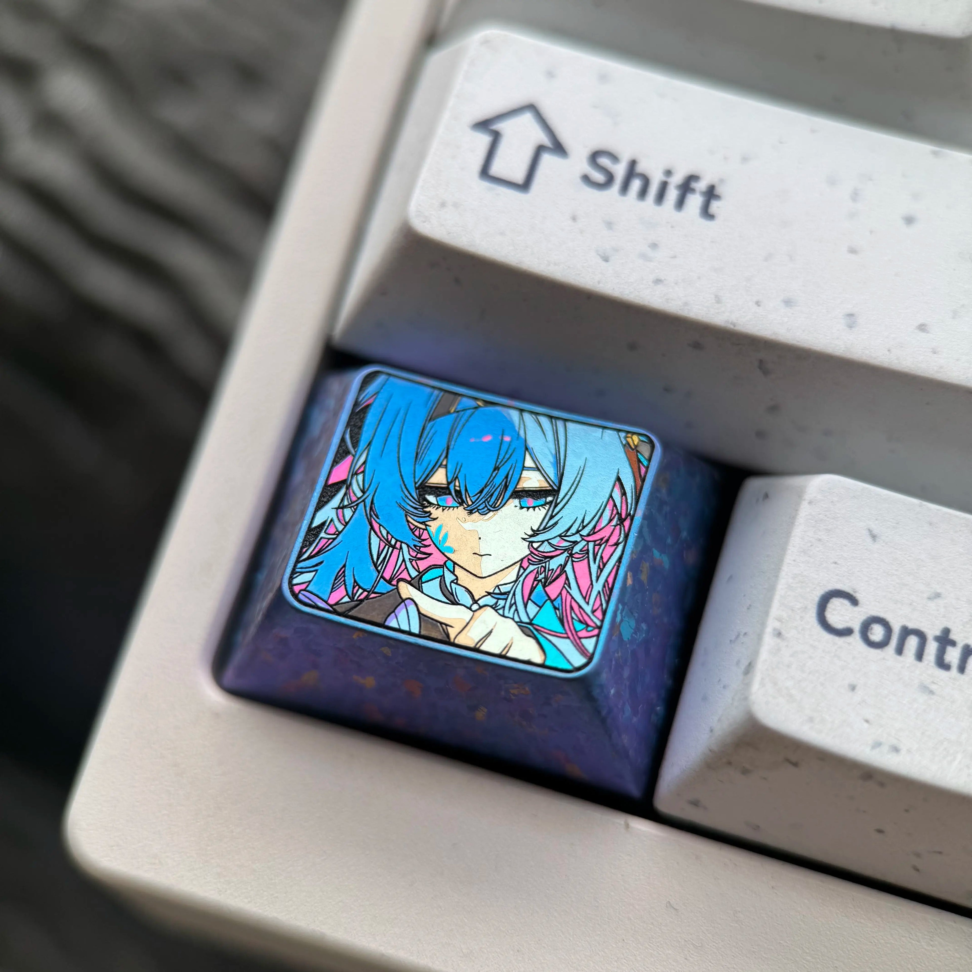 Honkai: Star Rail, Firefly, 1.25U titanium alloy personalized keycaps, game creative cultural mechanical keyboard decorative keycaps, metal art keycaps