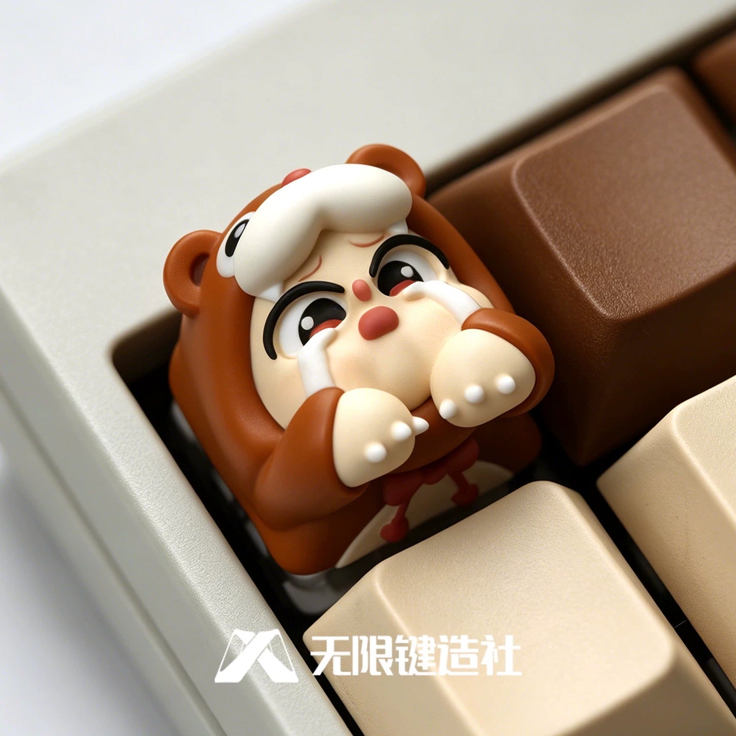 crybaby, Multi colored resin molded personalized keycaps, cute cartoon shaped resin keycaps, mechanical keyboard cartoon image decorative keycaps
