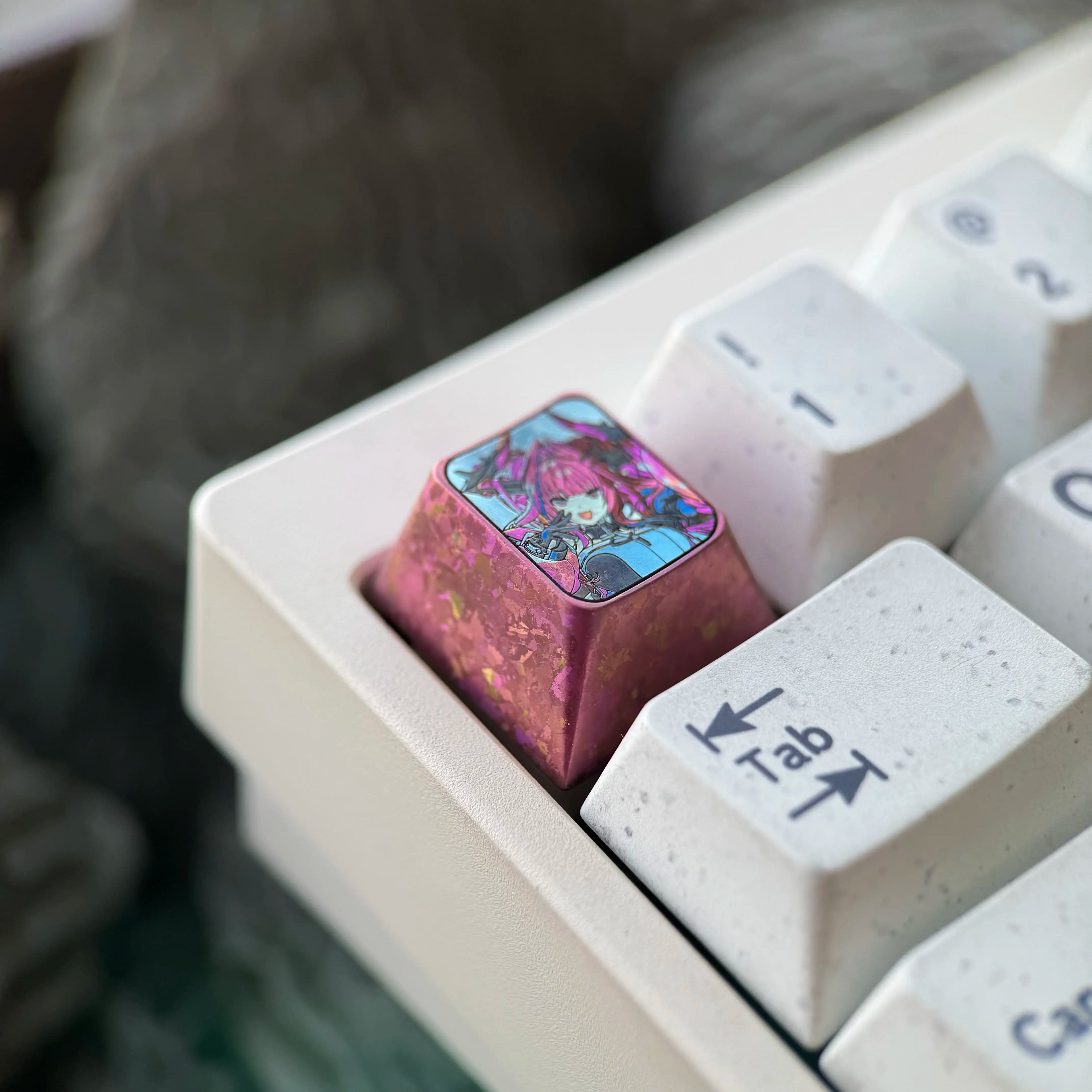 Arknights: Endfield Theme, 1U Titanium Alloy Custom Keycaps, Anime & Gaming Cultural Creative Mechanical Keyboard Decor Keycaps