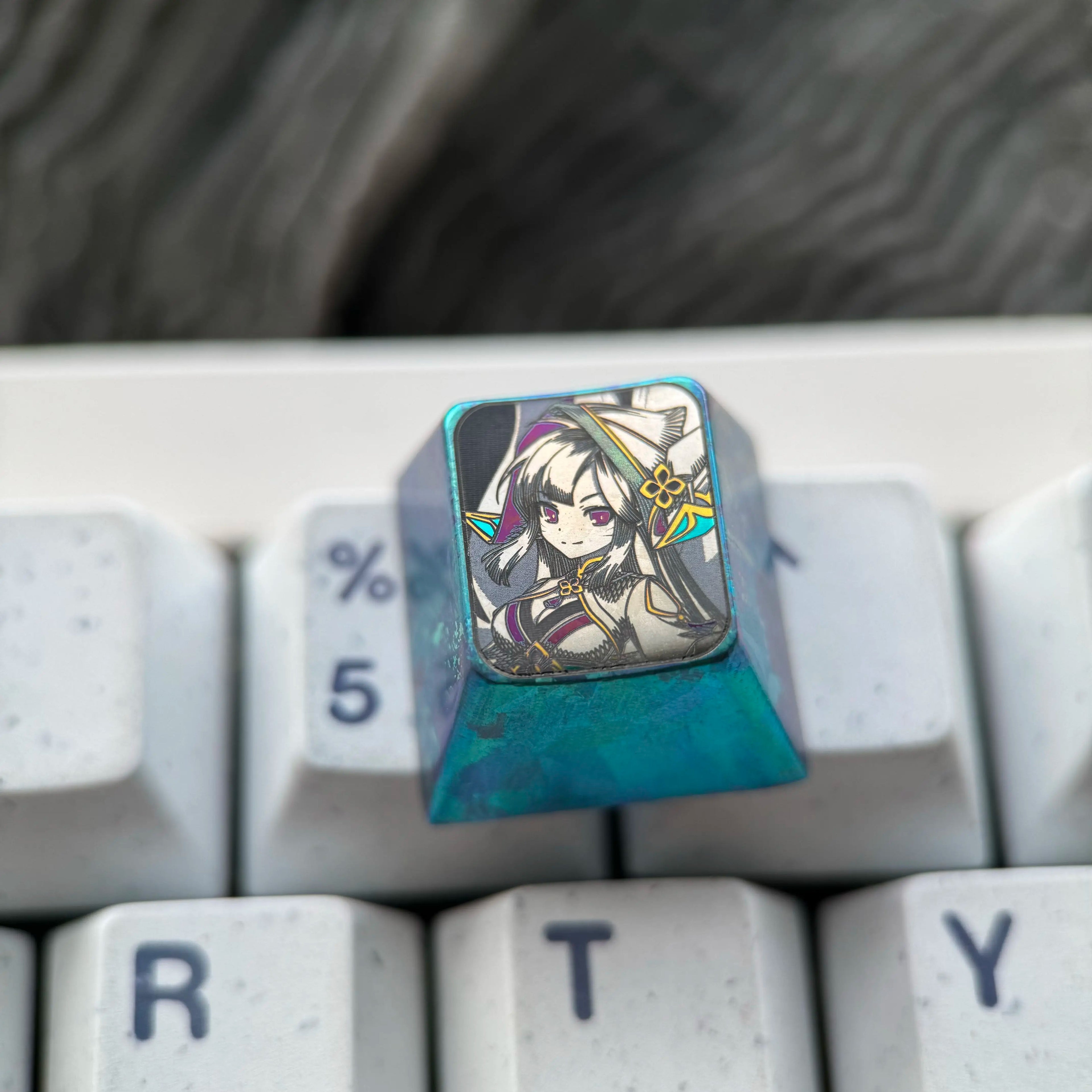 ELSWORD,1 U titanium alloy personalized keycaps, anime and game culture creative art keycaps, mechanical keyboard decorative keycaps