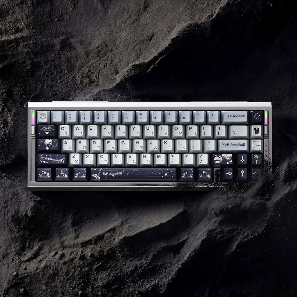 NieR: Automata theme design, custom set personalized keycap series, PBT material, factory height, compatible with 61/64/68/75/84/87/104 mechanical keyboard keycap set