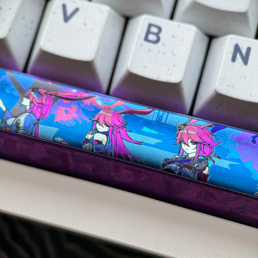Honkai Impact, Yae Sakura, 6.25U/7U Spacebar Titanium Alloy Personalized Keycaps, Anime Game Culture Creative Mechanical Keyboard Decorative Keycaps