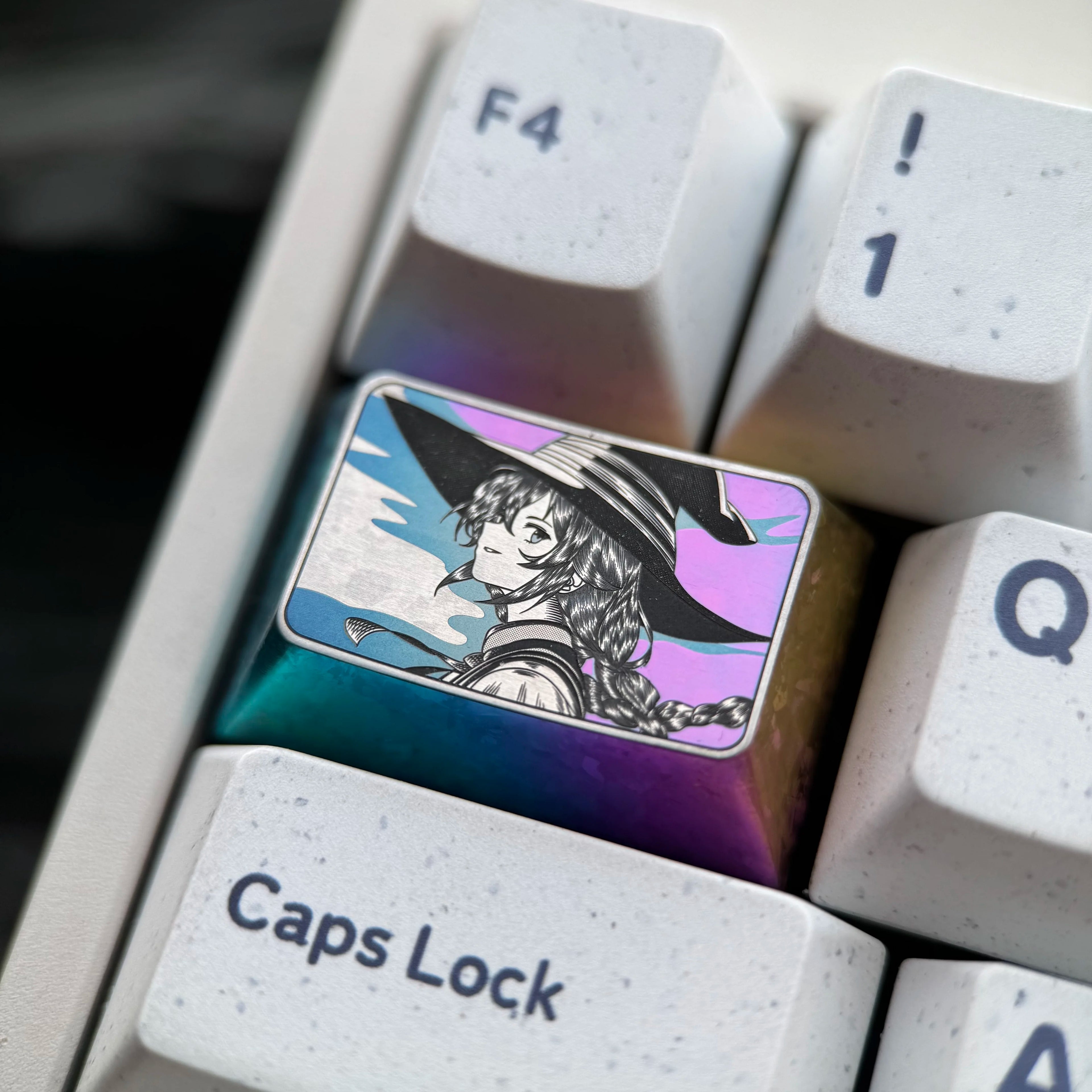 Mushoku Tensei: Jobless Reincarnation, 1.5U precision carved titanium alloy Roxy, anime, game, novel, metal personalized keycaps