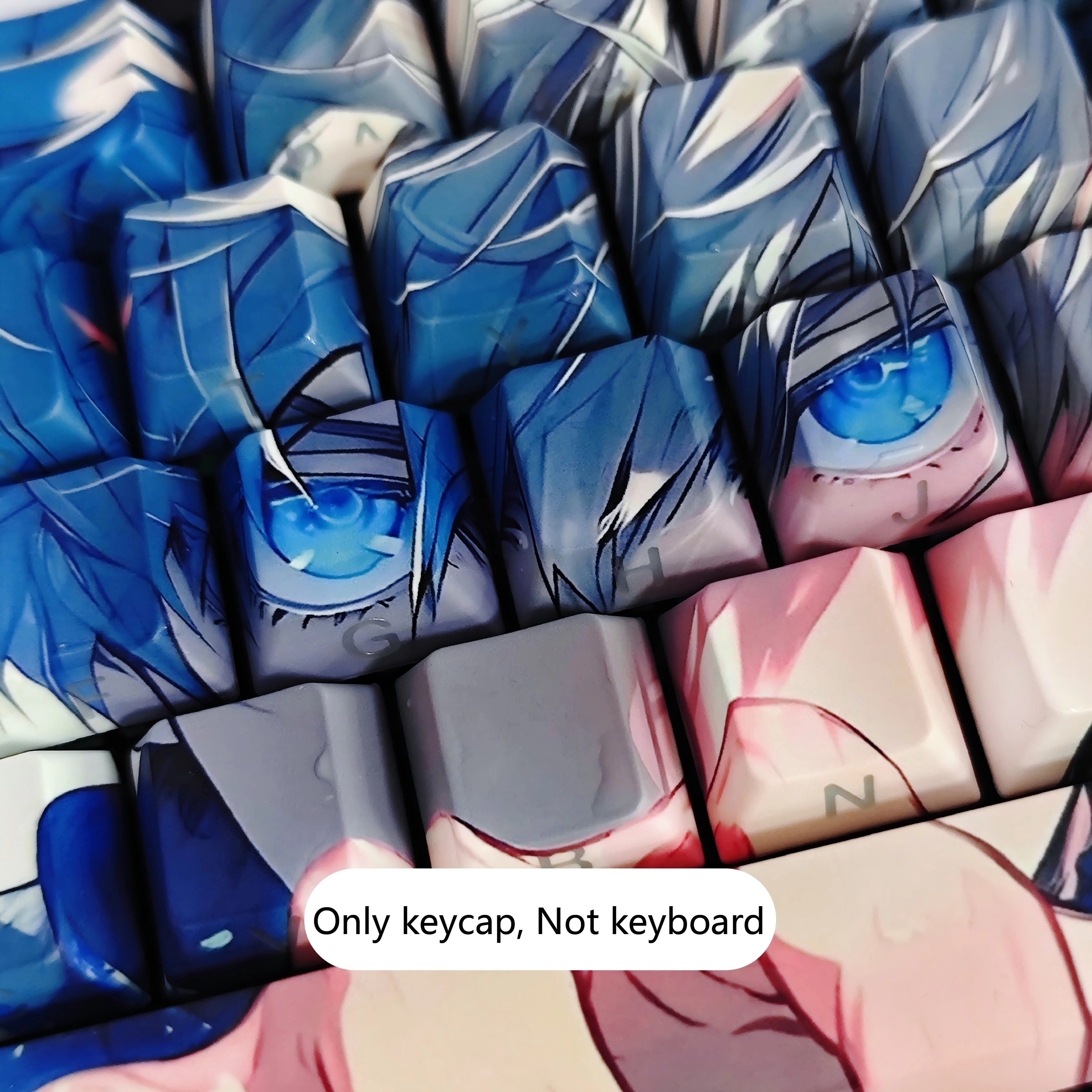 Jujutsu Kaisen series, Gojo Satoru theme, PBT material, Sublimation, Anime Game Culture Creative Decoration Set Keycaps