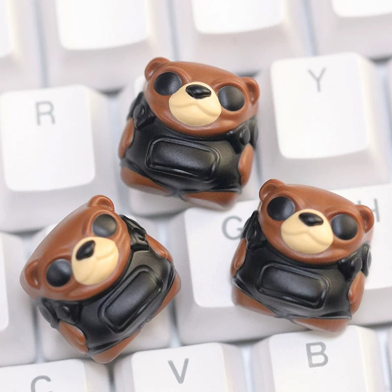 VALORANT, Tactical Bear themed design keycaps, multi-color resin molding, game culture peripheral mechanical keyboard decoration keycaps
