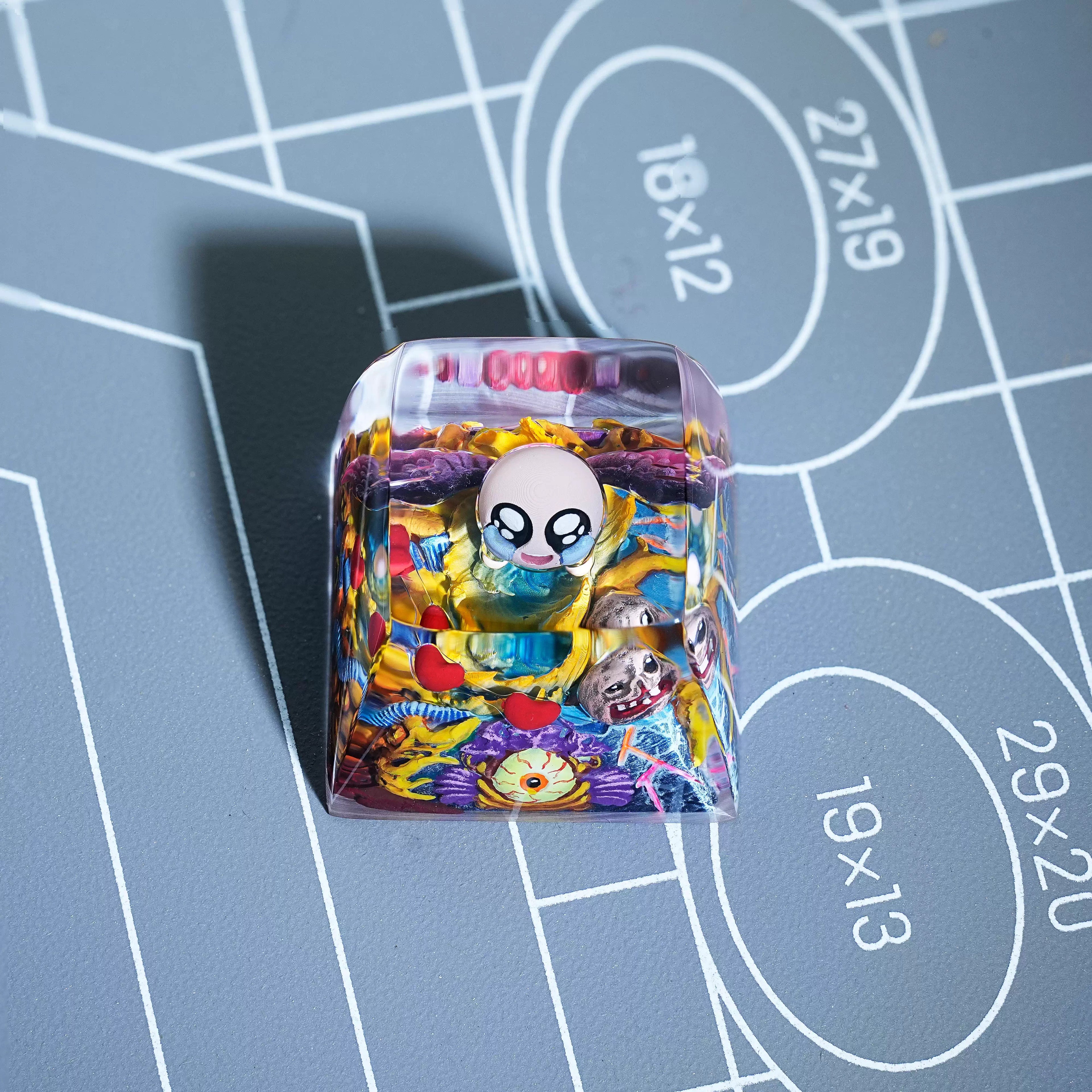 The Binding of Isaac Theme, 1U Crystal Resin Personalized Keycaps, Anime Game Peripheral Mechanical Keyboard Decorative Keycaps