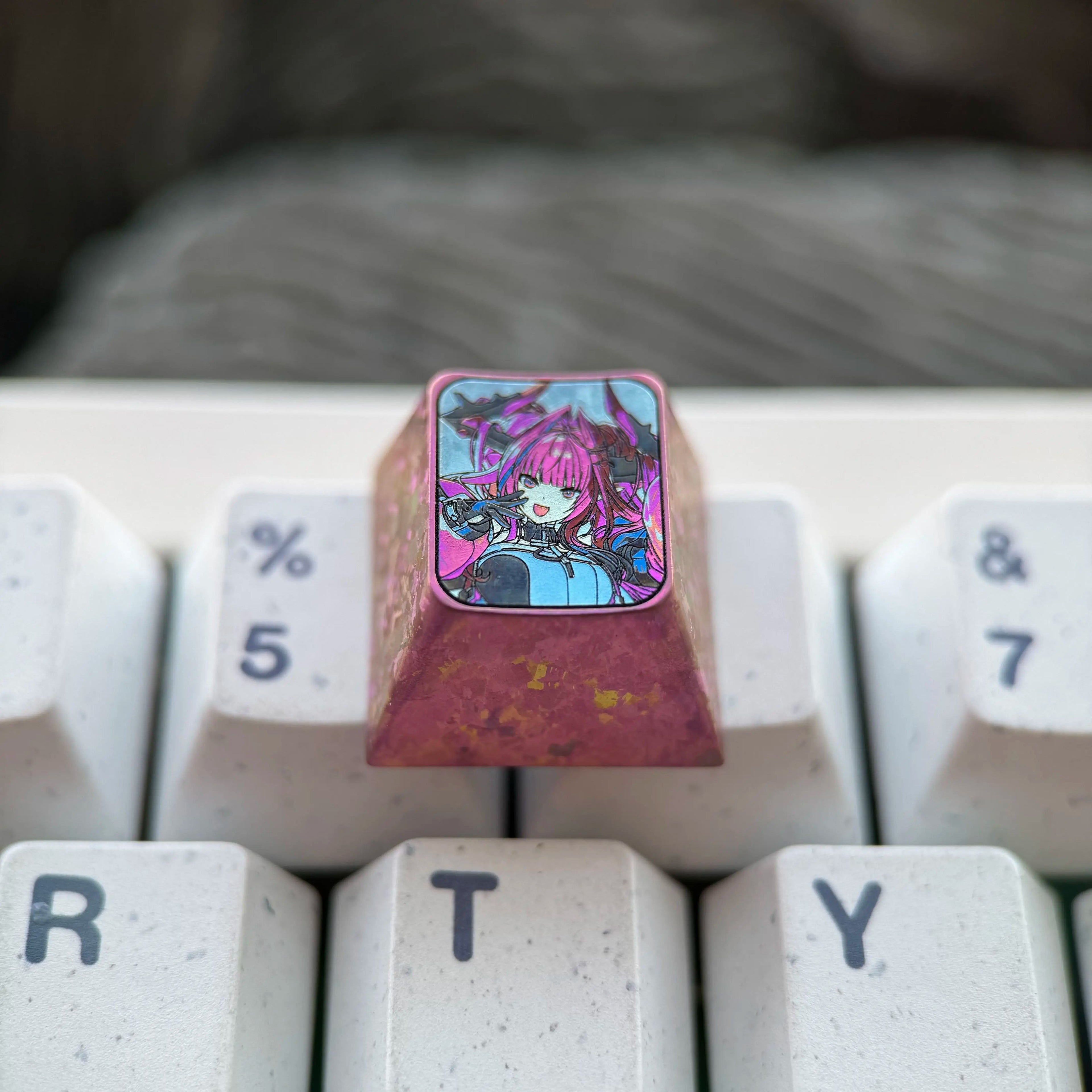 Arknights: Endfield Theme, 1U Titanium Alloy Custom Keycaps, Anime & Gaming Cultural Creative Mechanical Keyboard Decor Keycaps