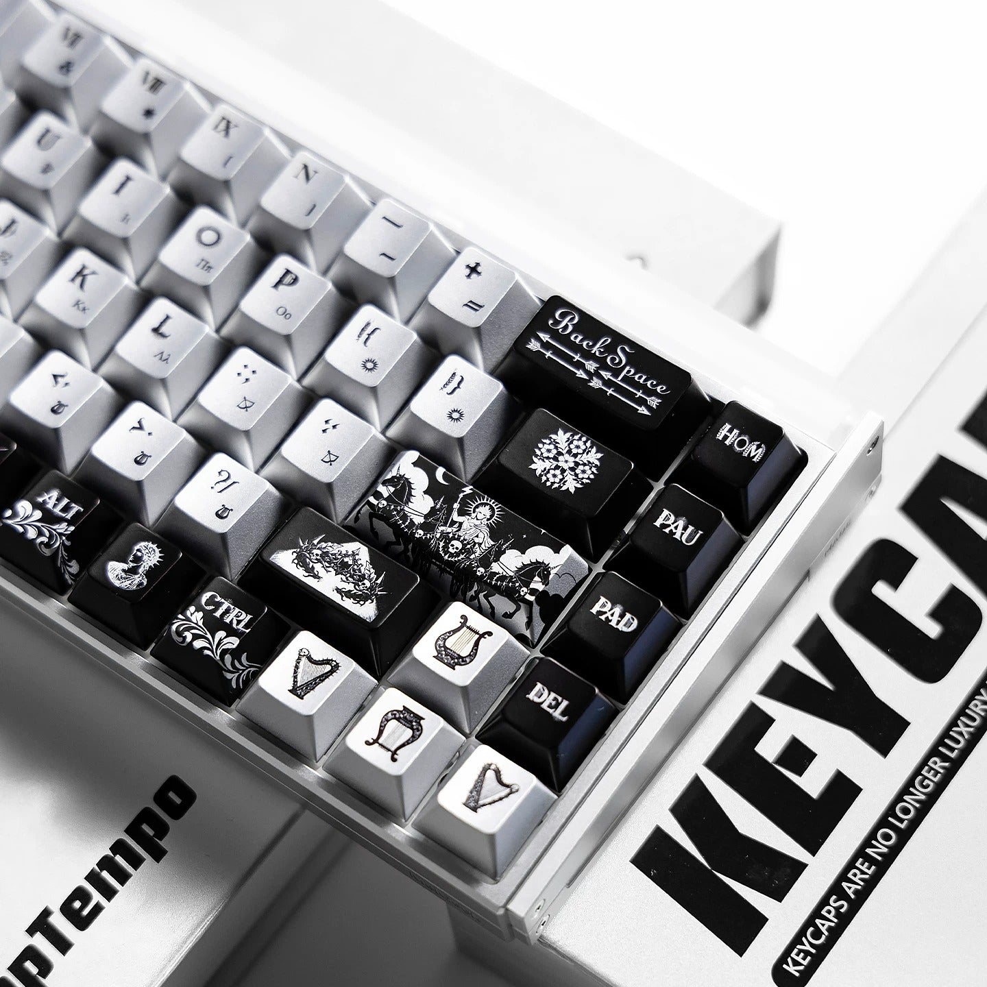 Apollo Sun God Theme theme design, custom set personalized keycap series,PBT material, Original factory height, compatible with 61/64/68/75/84/87/104 mechanical keyboard keycap set