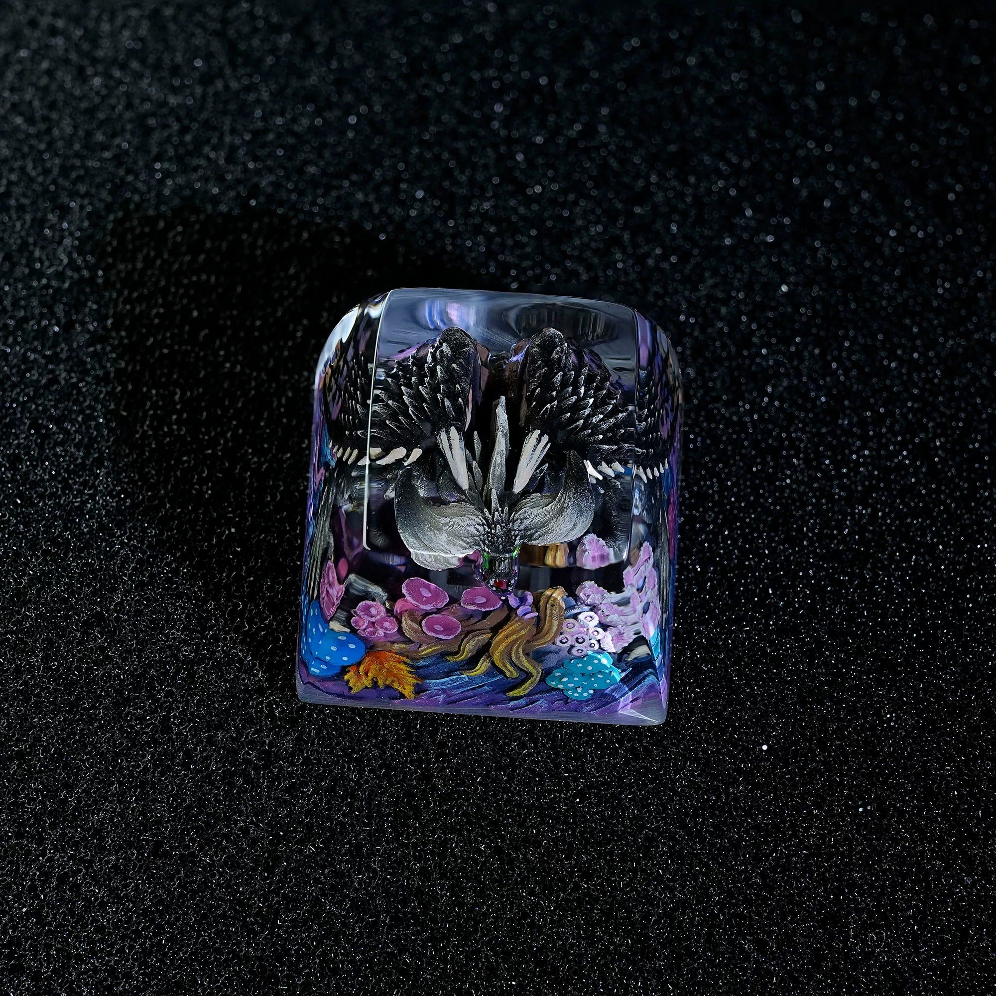 Monster Hunter, Nergigante, 1U crystal resin personalized keycaps, anime, gaming, cultural and creative peripheral products, mechanical keyboard decoration keycaps