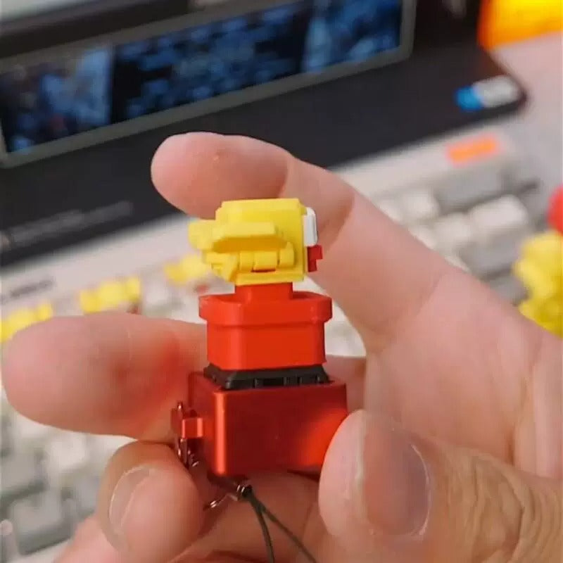 Pixel bird personalized keycap, 3D printed resin material with movable wings, cute and fun mechanical keyboard decoration keycap