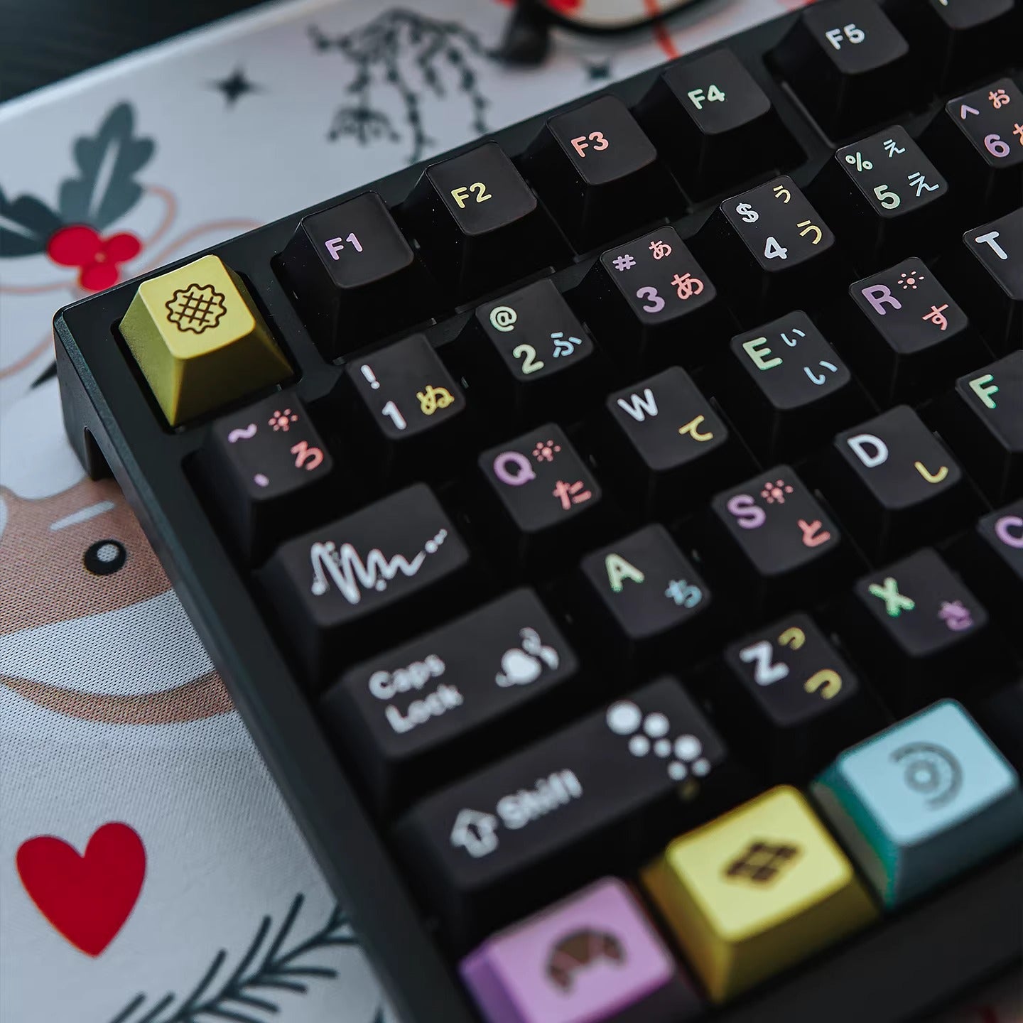 Afternoon Tea Series Keyboard Keycap Set, PBT Material Metallic Paint Texture, Mechanical Keyboard Decorative Keycap Set