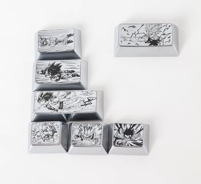Dragon Ball Theme, Metal Personalized Keycaps, Large Key Combination, Anime Game Mechanical Keyboard Decorative Keycaps