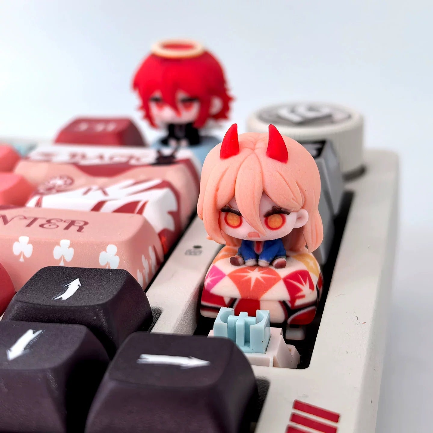 Chainsaw Man Theme Series, 3D Color Printed Resin Personalized Keycaps, Anime Game Cultural Creative Products Mechanical Keyboard Decorative Keycaps