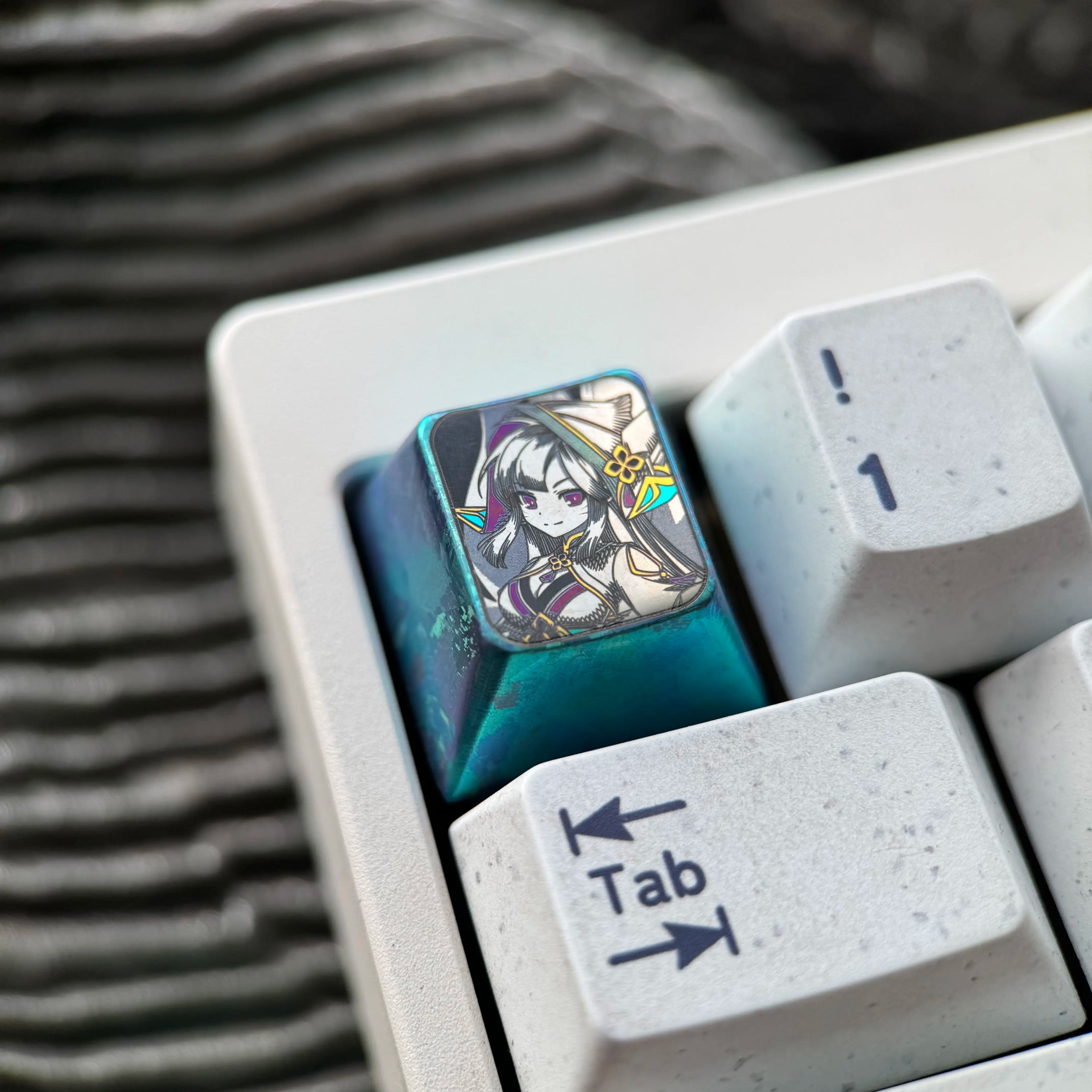 ELSWORD,1 U titanium alloy personalized keycaps, anime and game culture creative art keycaps, mechanical keyboard decorative keycaps