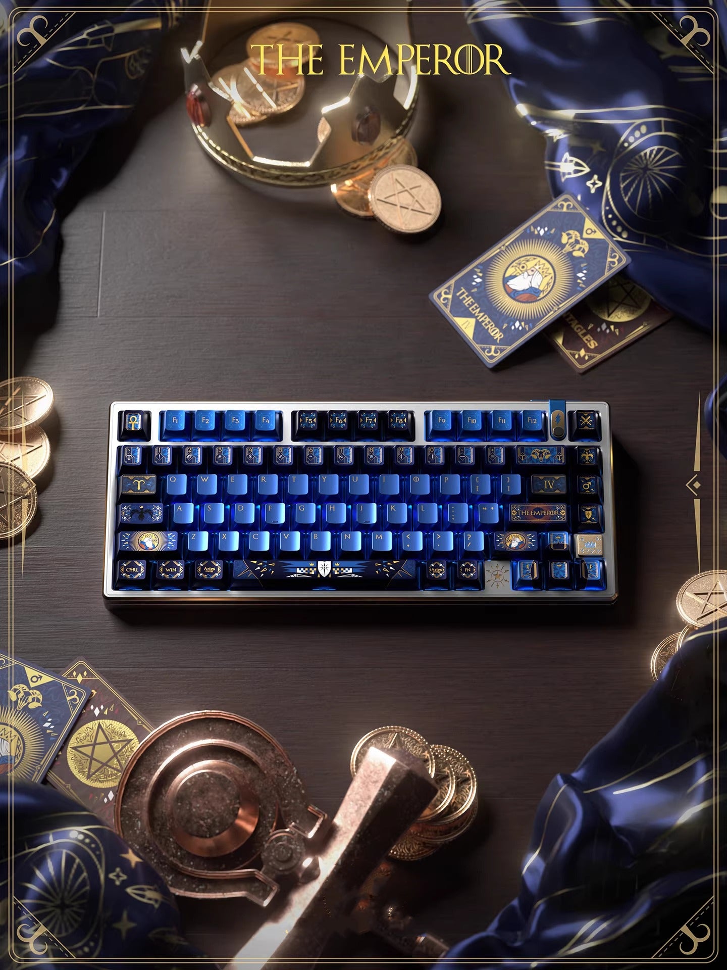 King/Emperor theme, metal paint PBT material personalized keycap set, factory high decorative keycap set