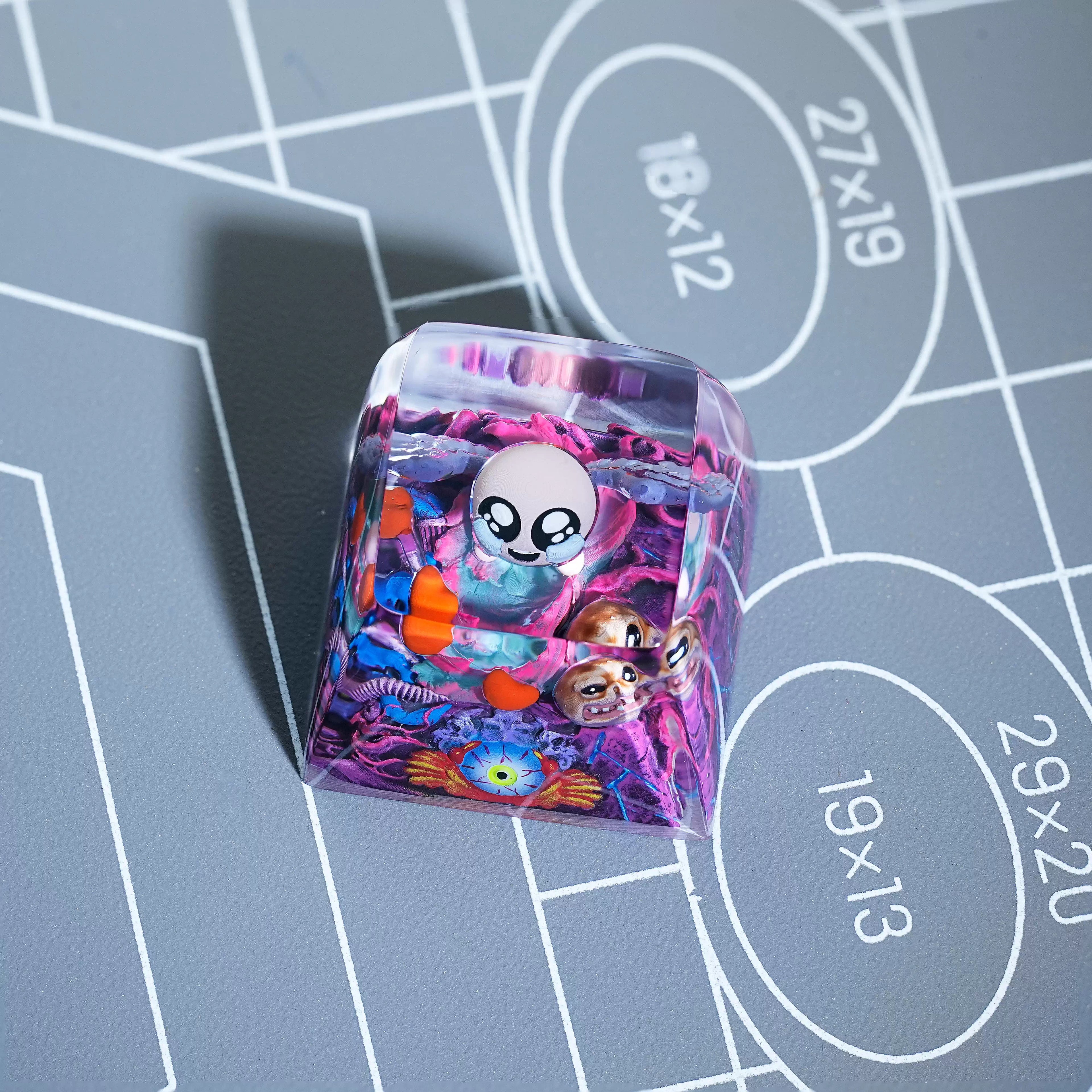 The Binding of Isaac Theme, 1U Crystal Resin Personalized Keycaps, Anime Game Peripheral Mechanical Keyboard Decorative Keycaps