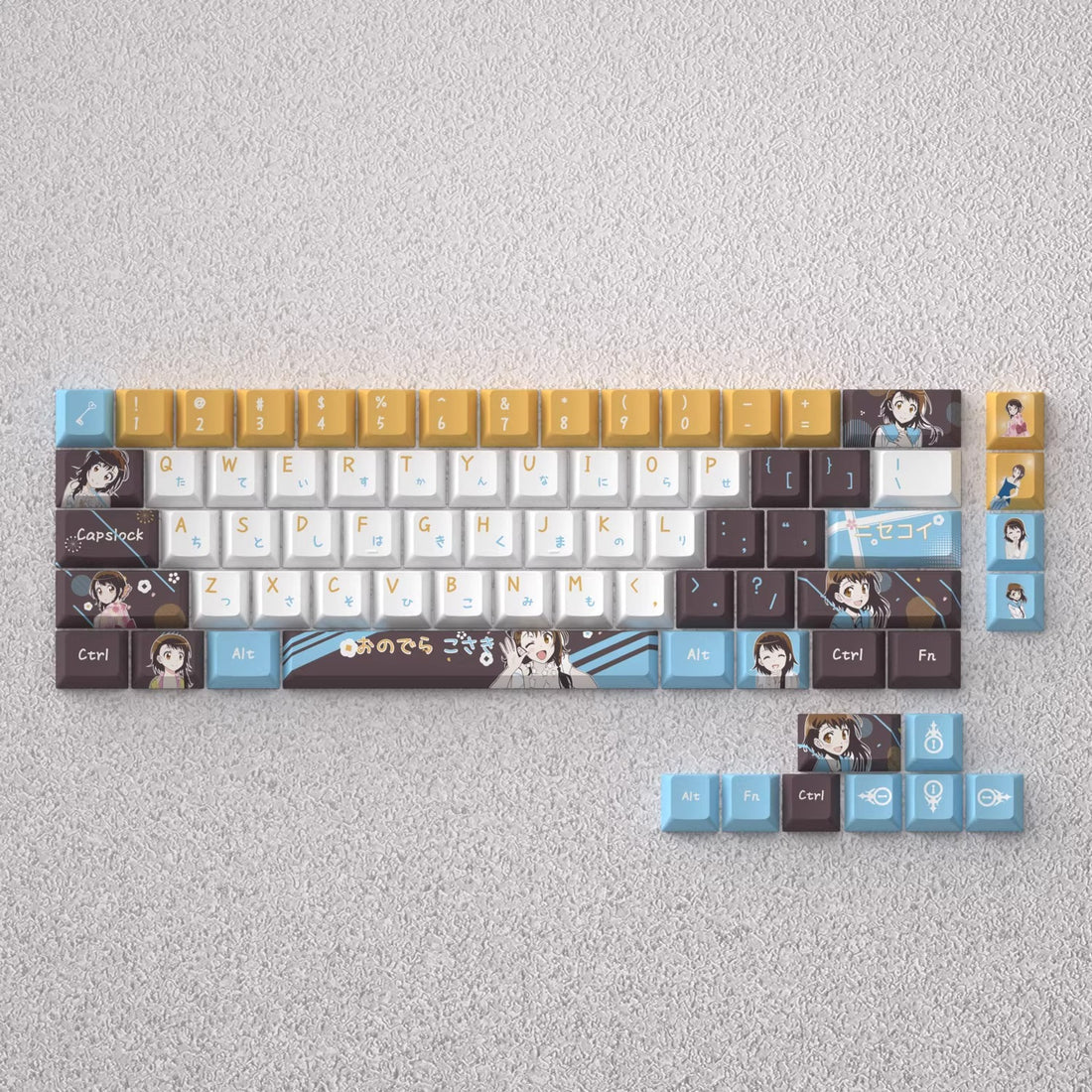Nisekoi series, Onodera Kosaki theme, original high PBT material compatible MX switch mechanical keyboard, anime game theme set keycaps, mechanical keyboard replacement keycap set